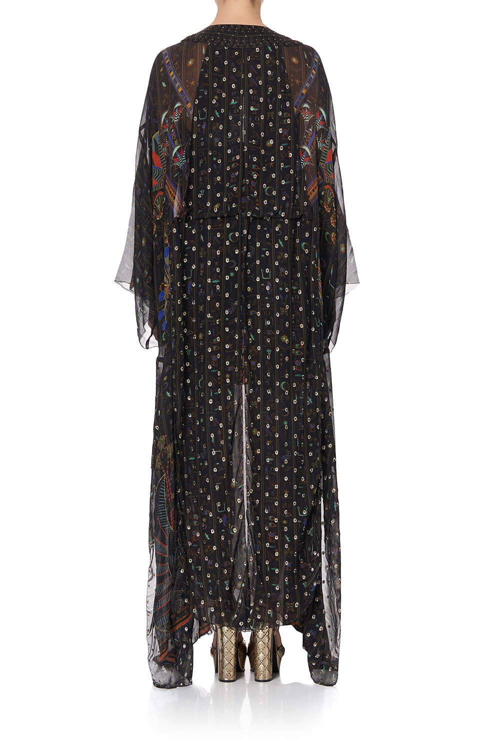SHEER KAFTAN WITH TIE AND SLIP GATEWAY TO GIZA