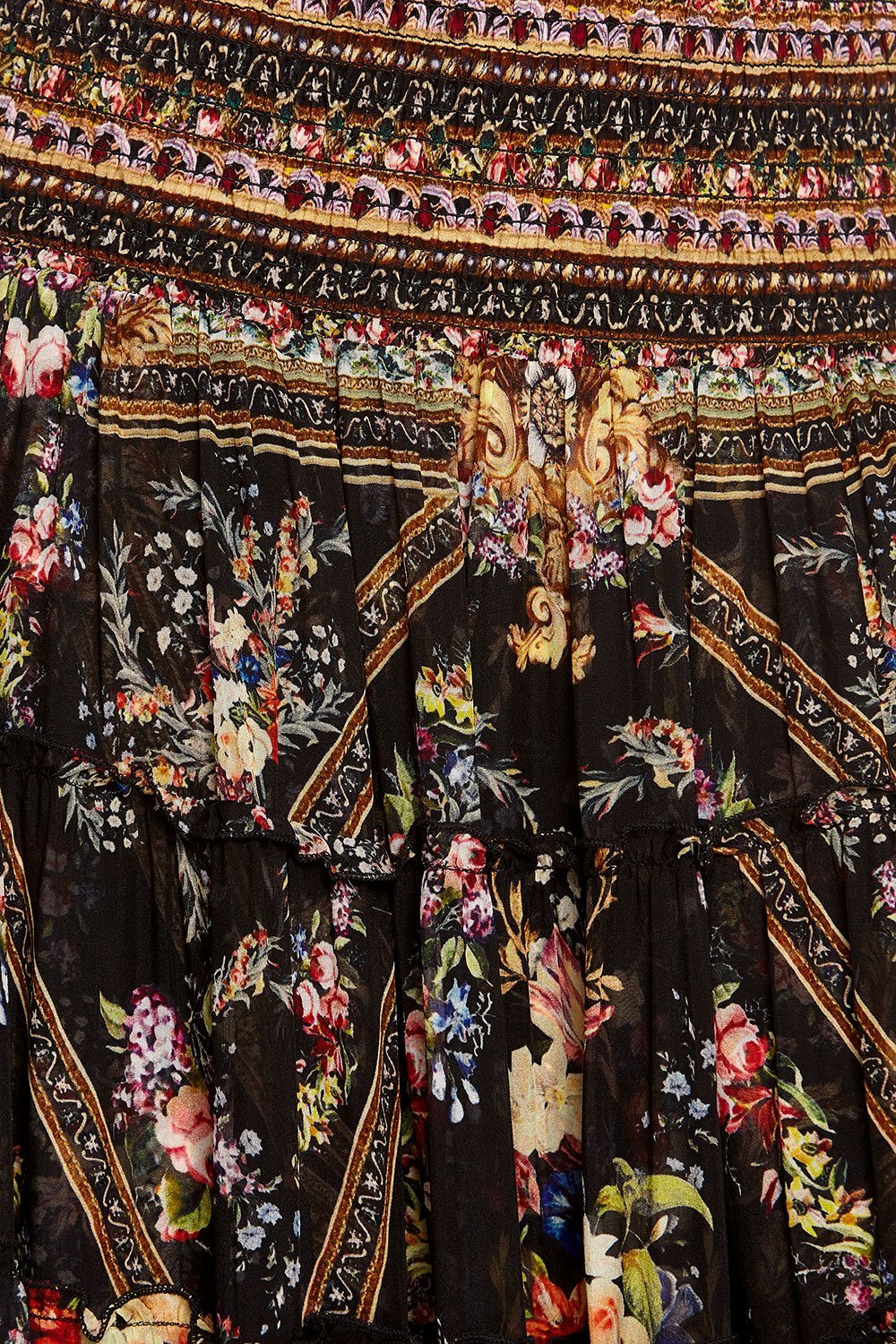 SHEER TIERED CIRCLE SKIRT FRIEND IN FLORA