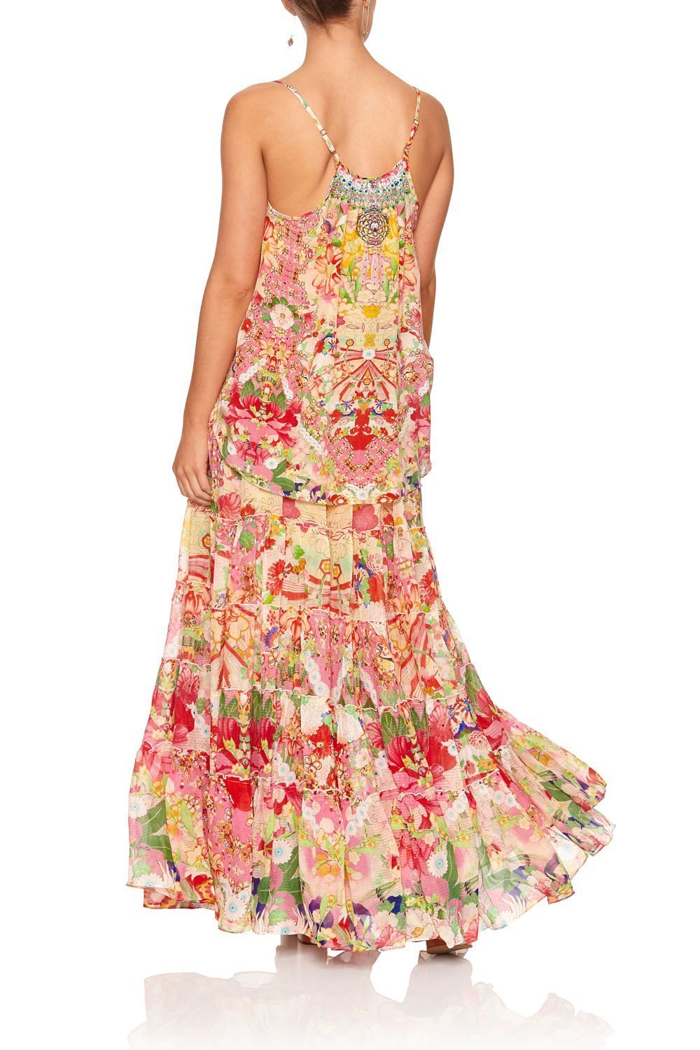 SHEER TIERED CIRCLE SKIRT KIMONO KISSES