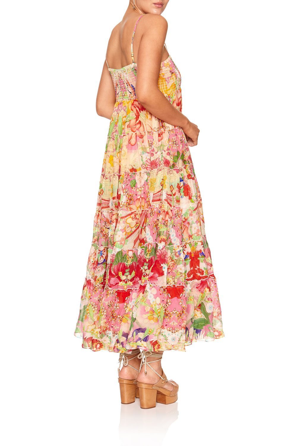 SHEER TIERED CIRCLE SKIRT KIMONO KISSES