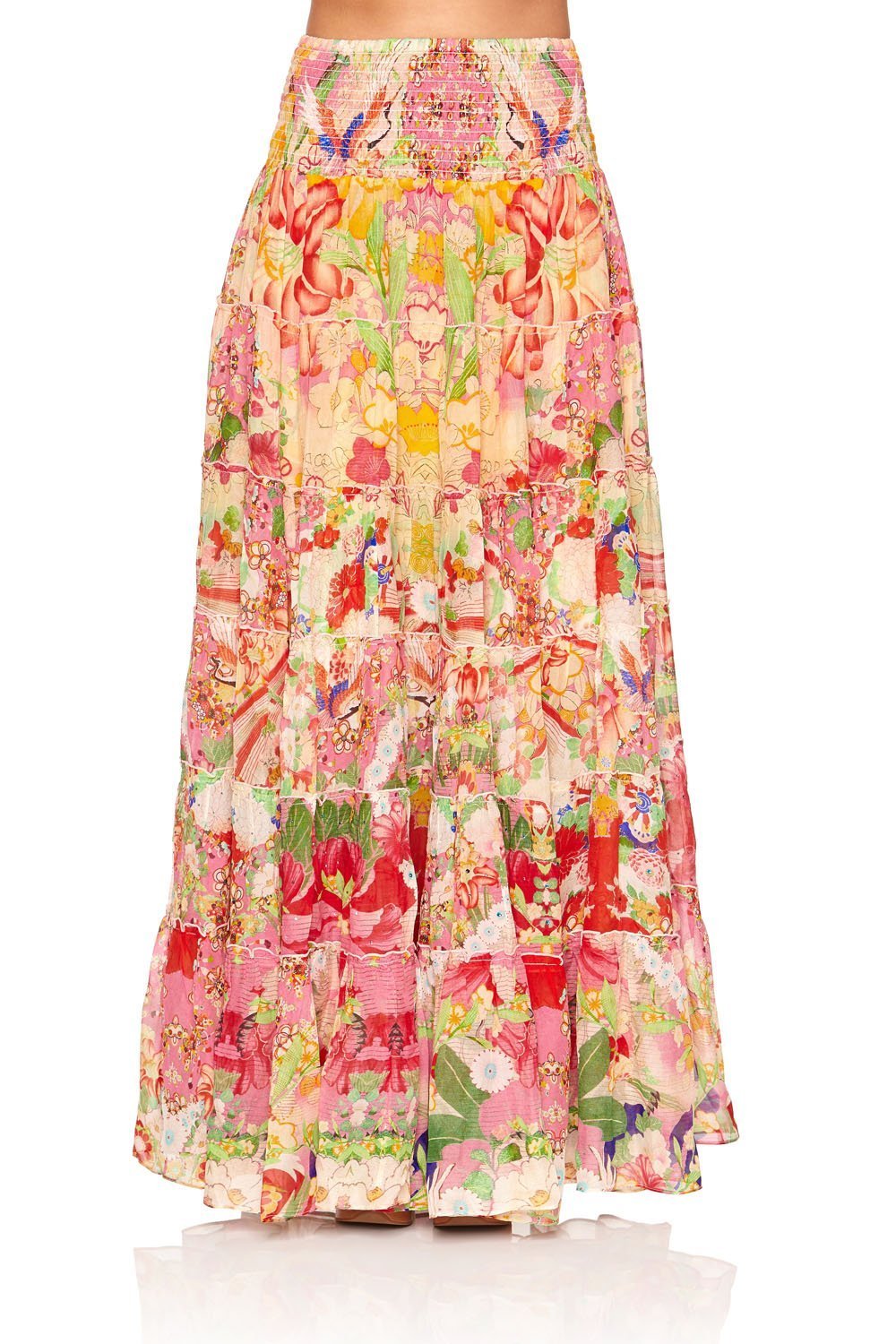 SHEER TIERED CIRCLE SKIRT KIMONO KISSES