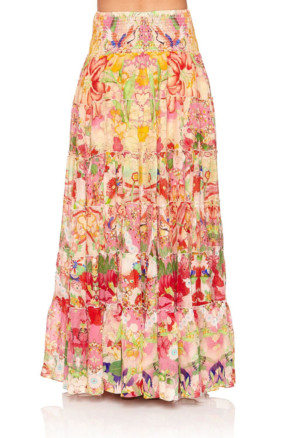 SHEER TIERED CIRCLE SKIRT KIMONO KISSES