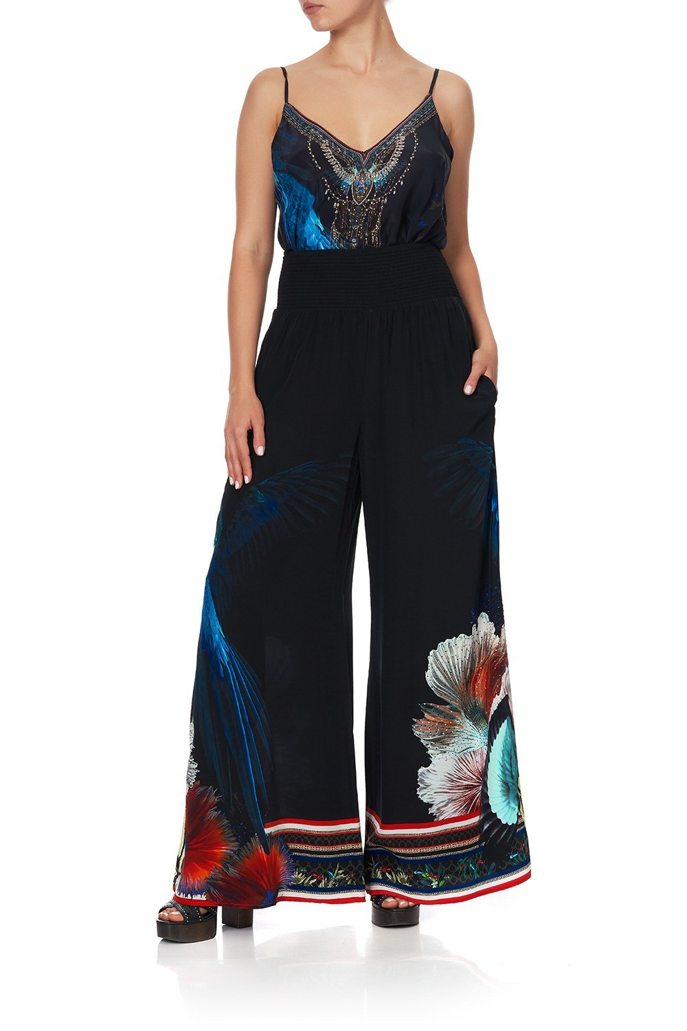 SHIRRED WAIST PANT NIGHT FLIGHT