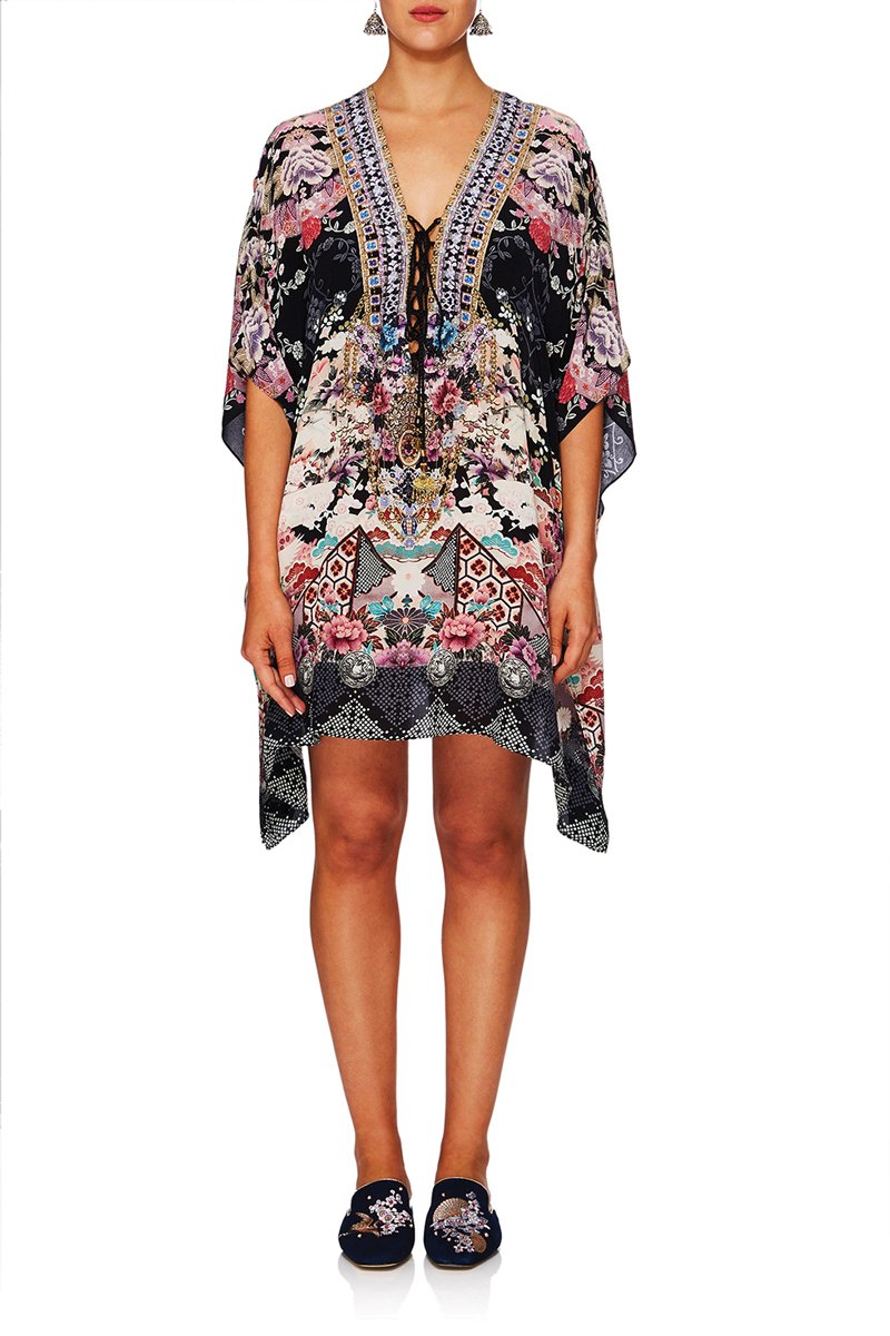 NIGHTS WITH HER SHORT LACE UP KAFTAN