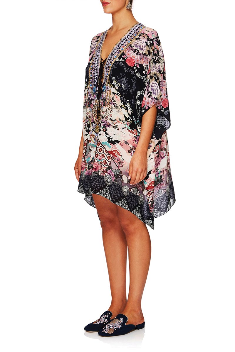 NIGHTS WITH HER SHORT LACE UP KAFTAN