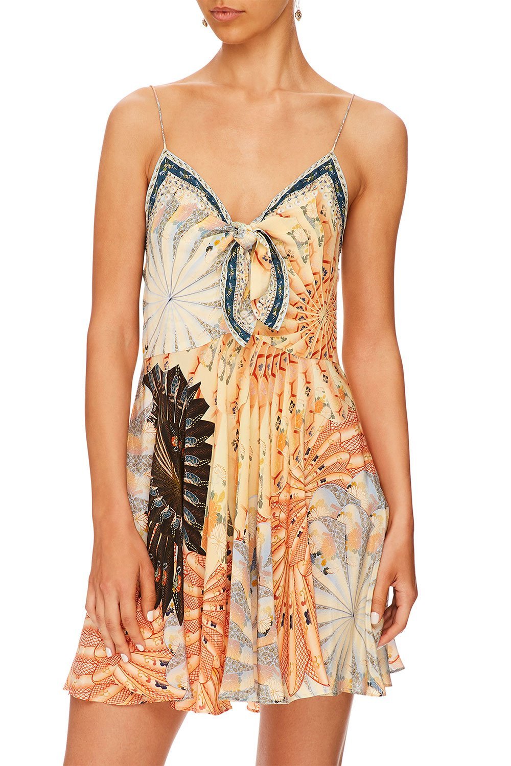 CAMILLA FOR THE FANS SHORT DRESS W TIE FRONT