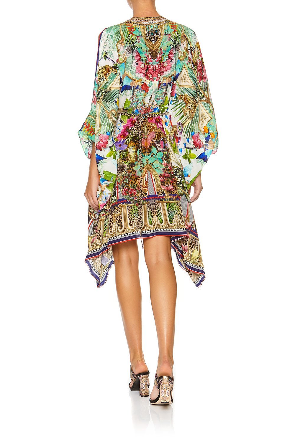 CAMILLA SHORT KAFTAN WITH HARDWARE CHAMPAGNE COAST