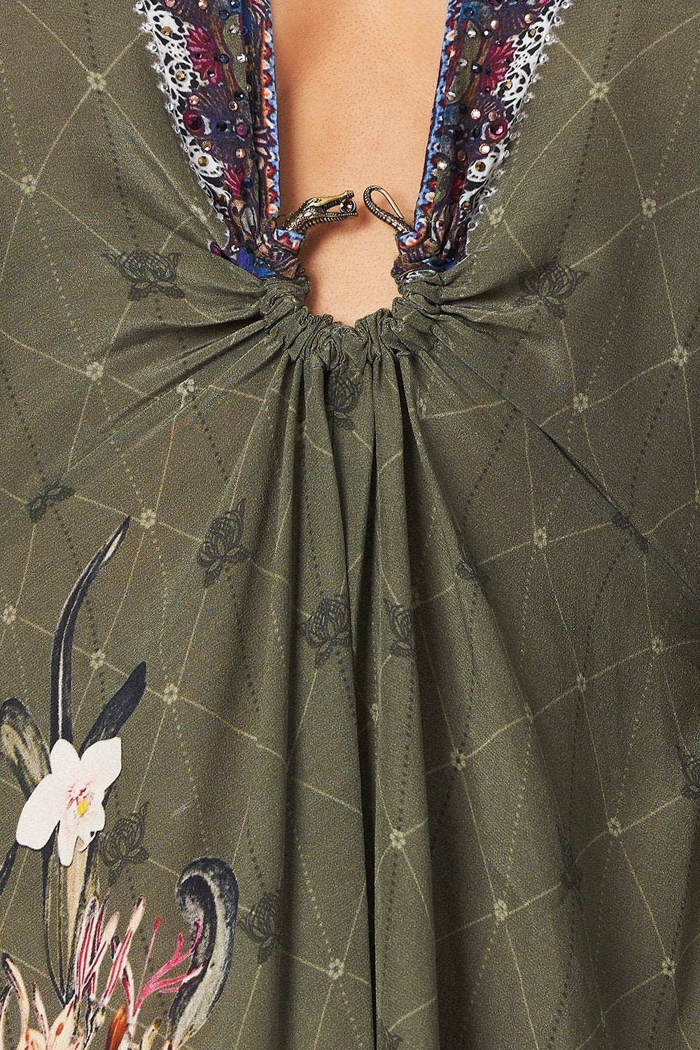 SHORT KAFTAN WITH HARDWARE WATCHFUL WINGS