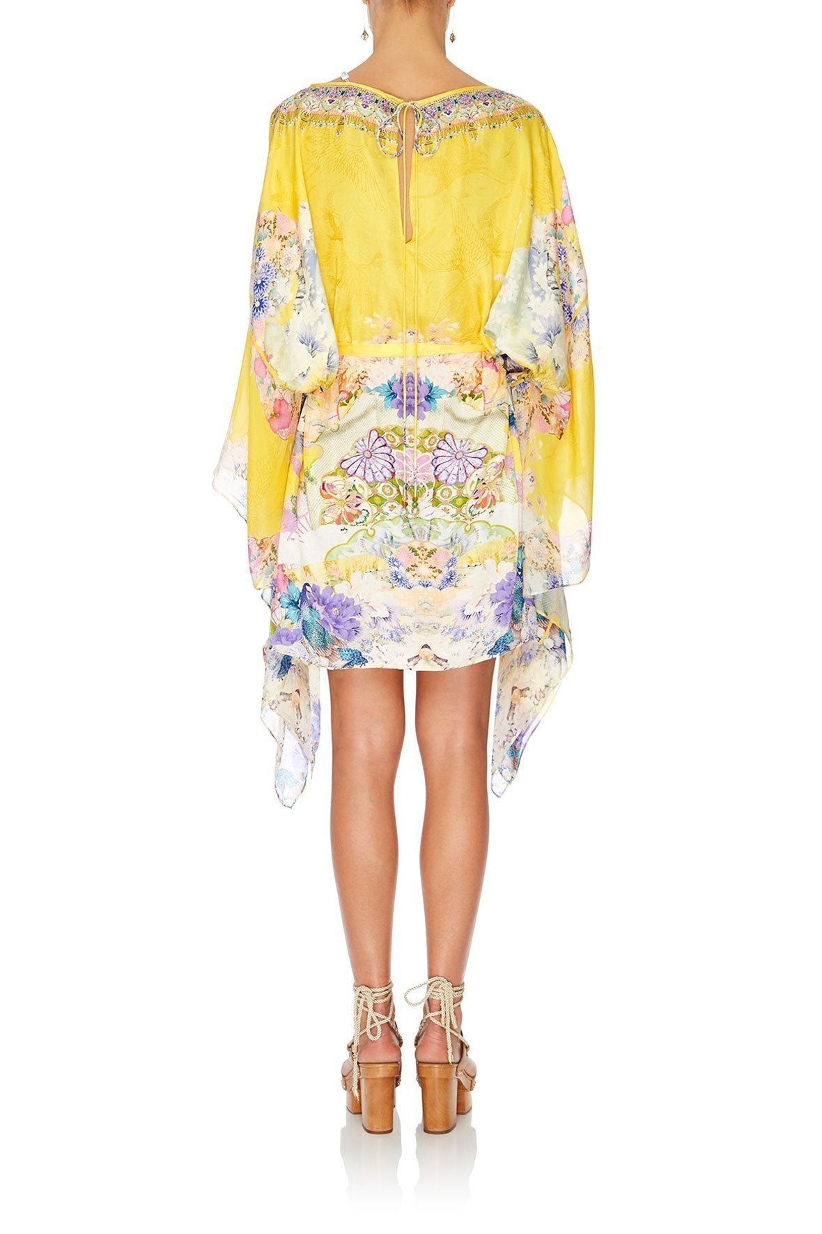 SHORT KAFTAN WITH SHEER SLEEVE MELLOW MUSE