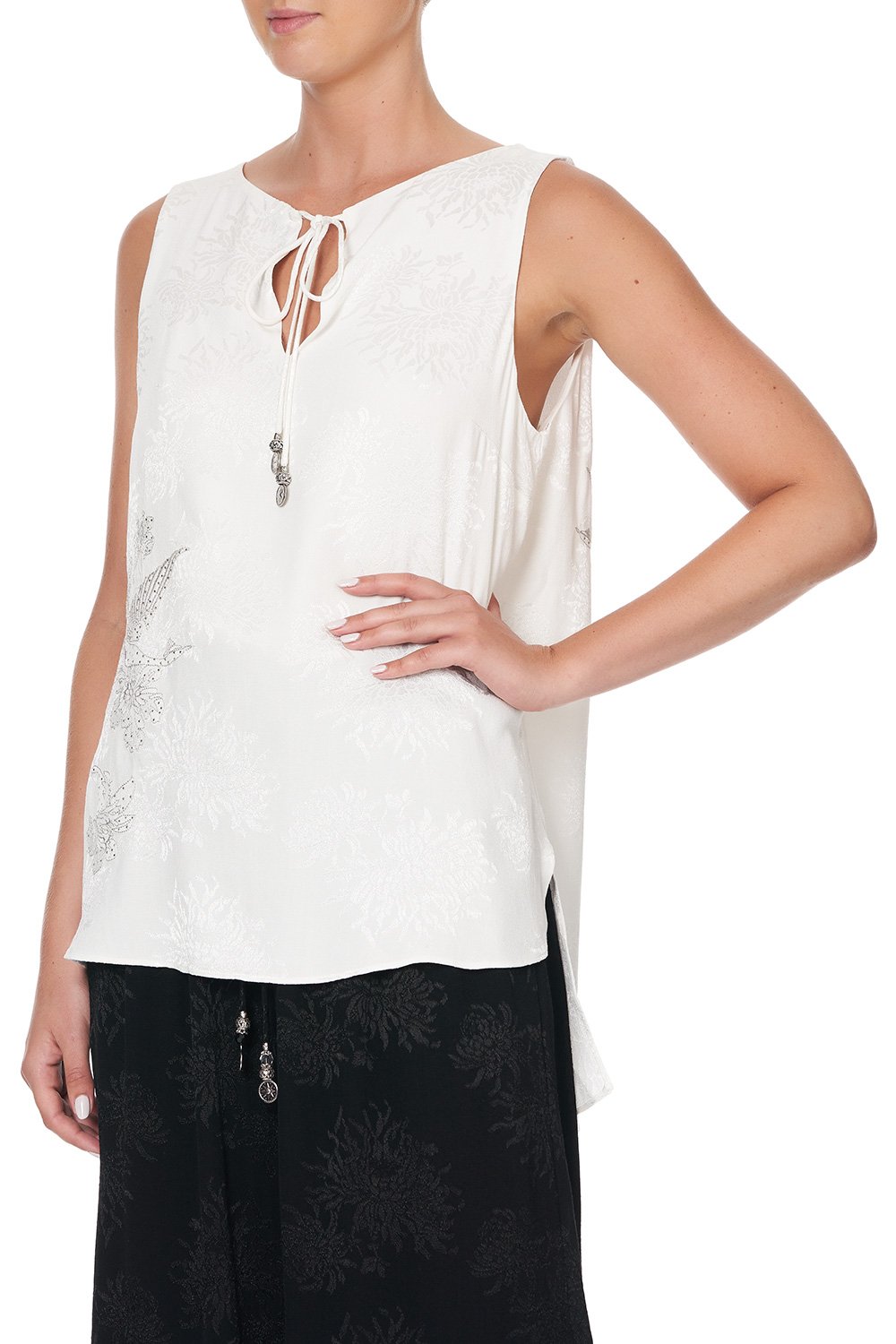 SIDE SPLIT TOP SILVER LININGS