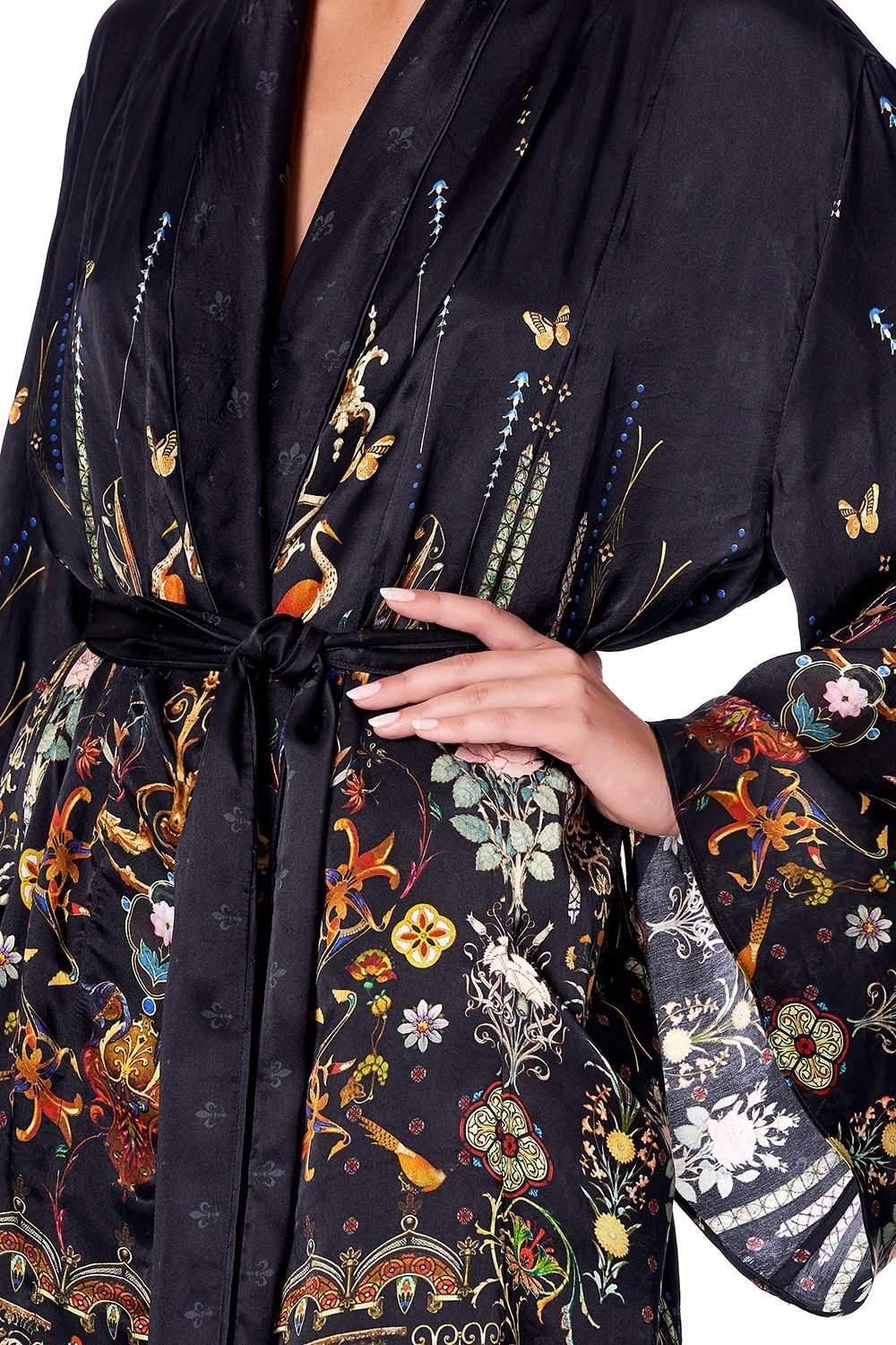 SLEEPWEAR FLARED SLEEVE DRESSING GOWN REBELLE REBELLE