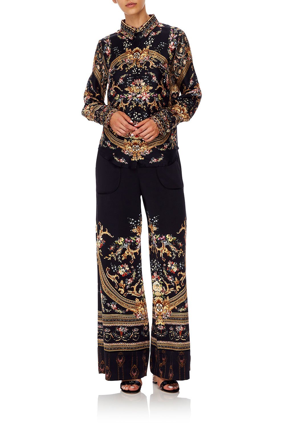 CAMILLA SLIM FIT LONG SLEEVE SHIRT FRIEND IN FLORA