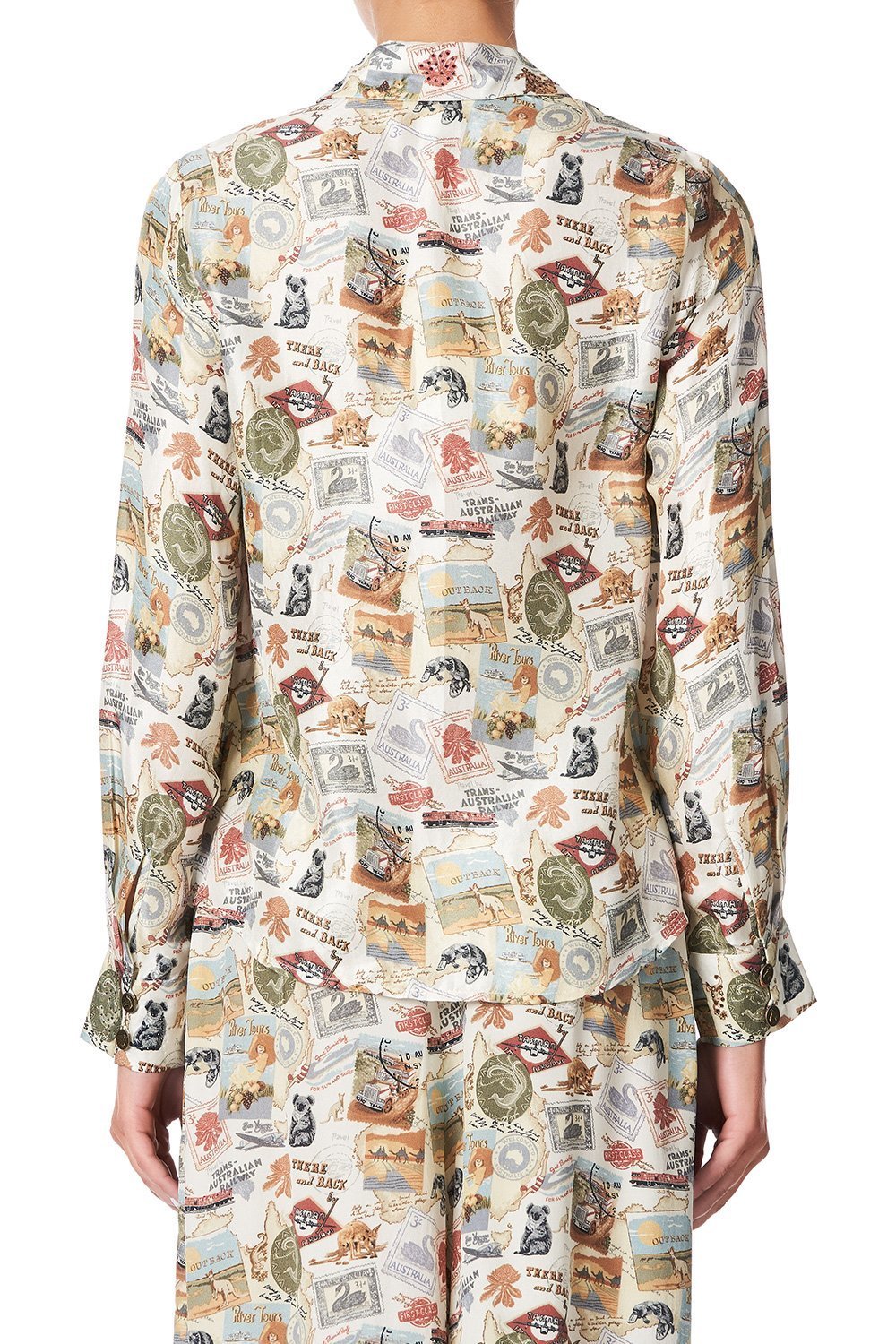 SLIM FIT LONG SLEEVE SHIRT WISH YOU WERE HERE