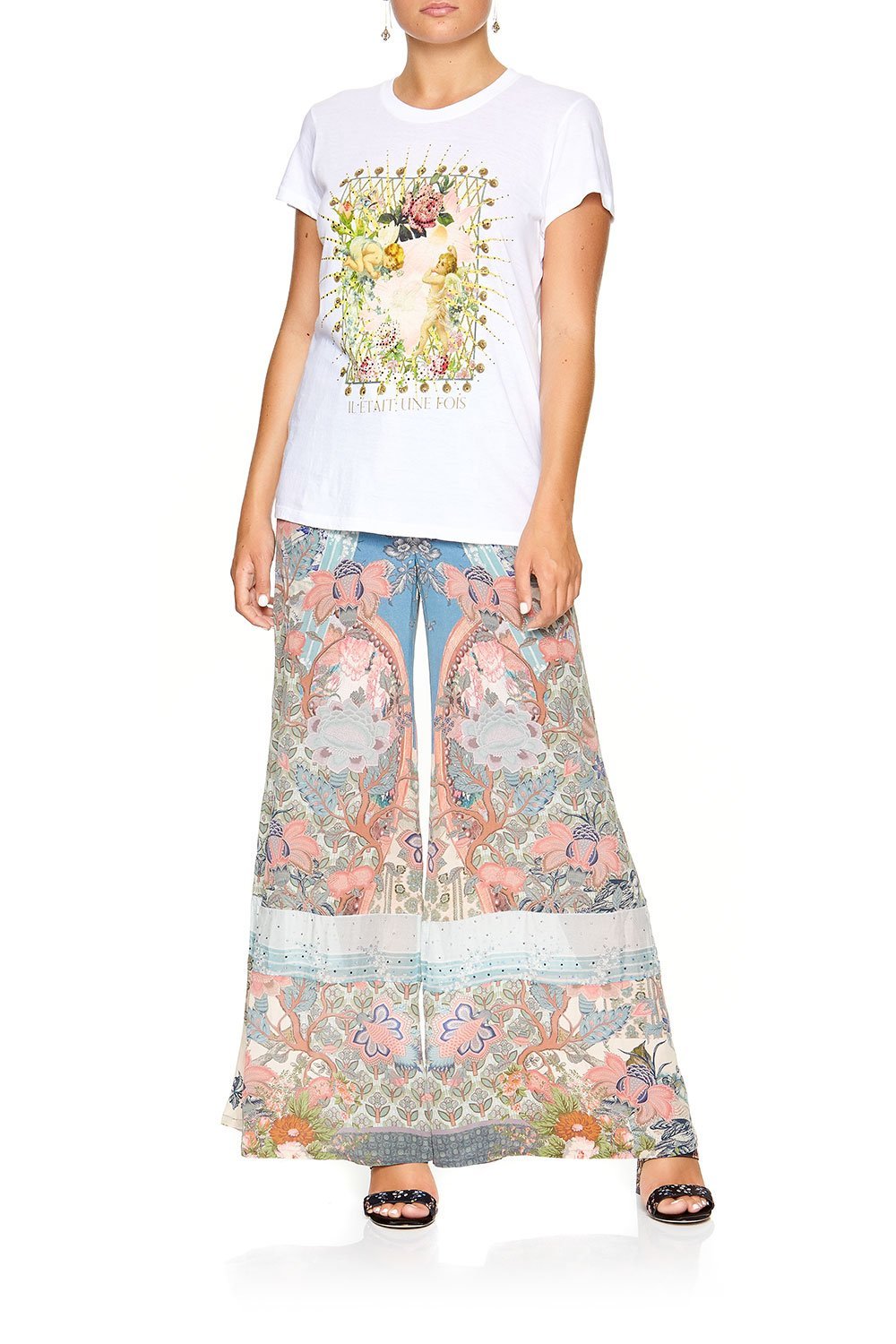 SLIM FIT ROUND NECK T-SHIRT JEANNE QUEEN