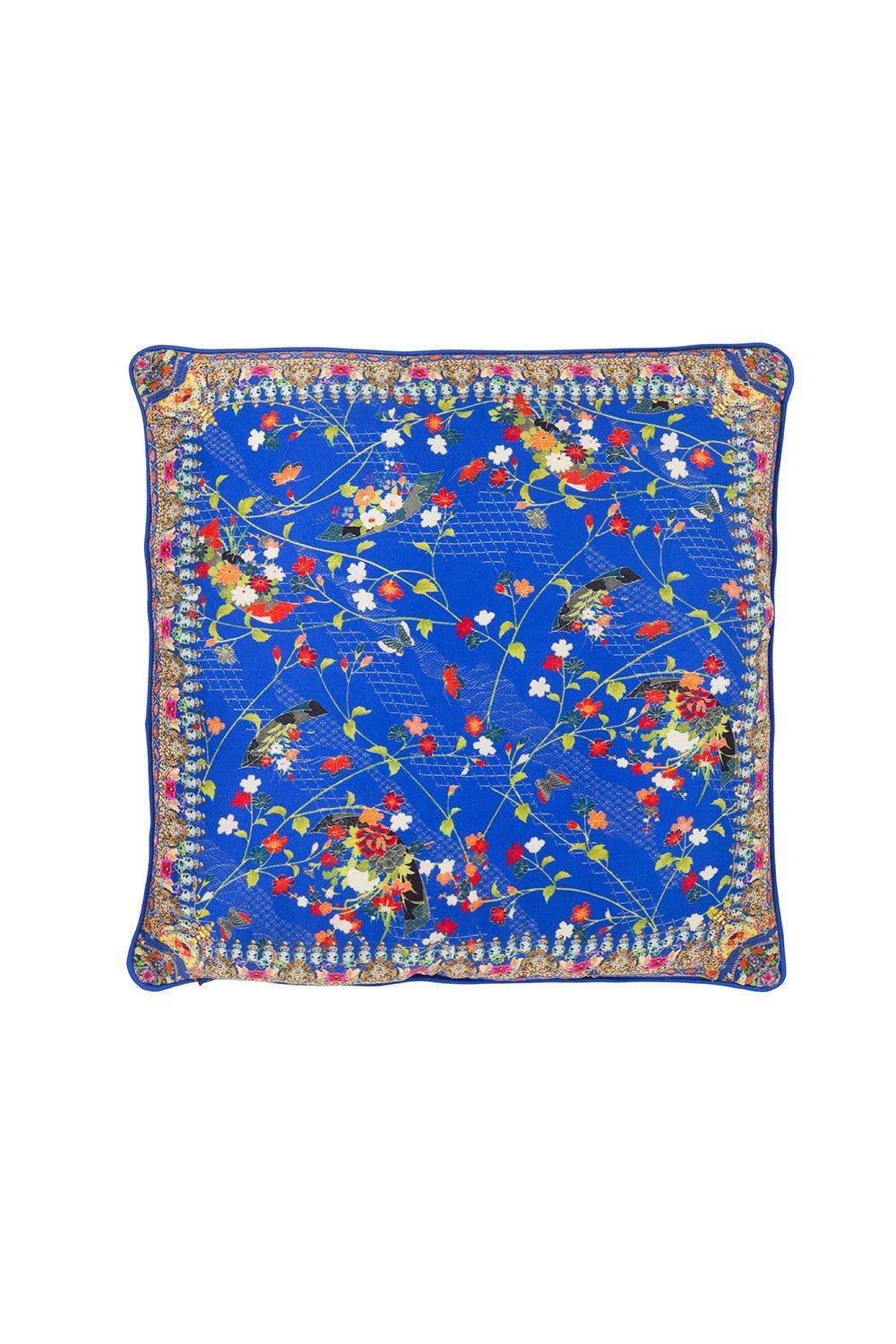CAMILLA SMALL SQUARE CUSHION PLAYING KOI