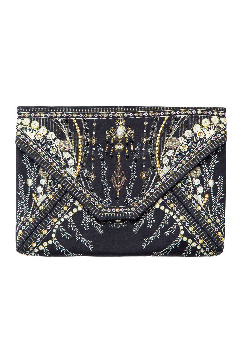 CAMILLA BLACK ENVELOPE CLUTCH