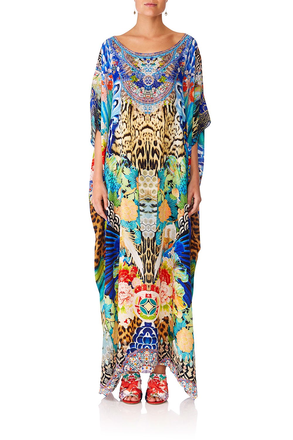 CAMILLA SPACE COWGIRL ROUND NECK KAFTAN