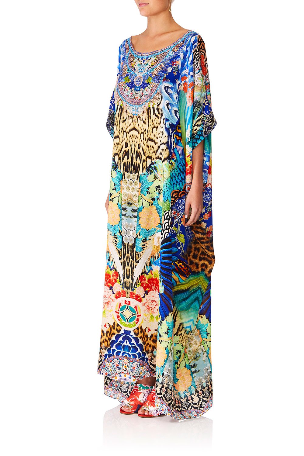 CAMILLA SPACE COWGIRL ROUND NECK KAFTAN
