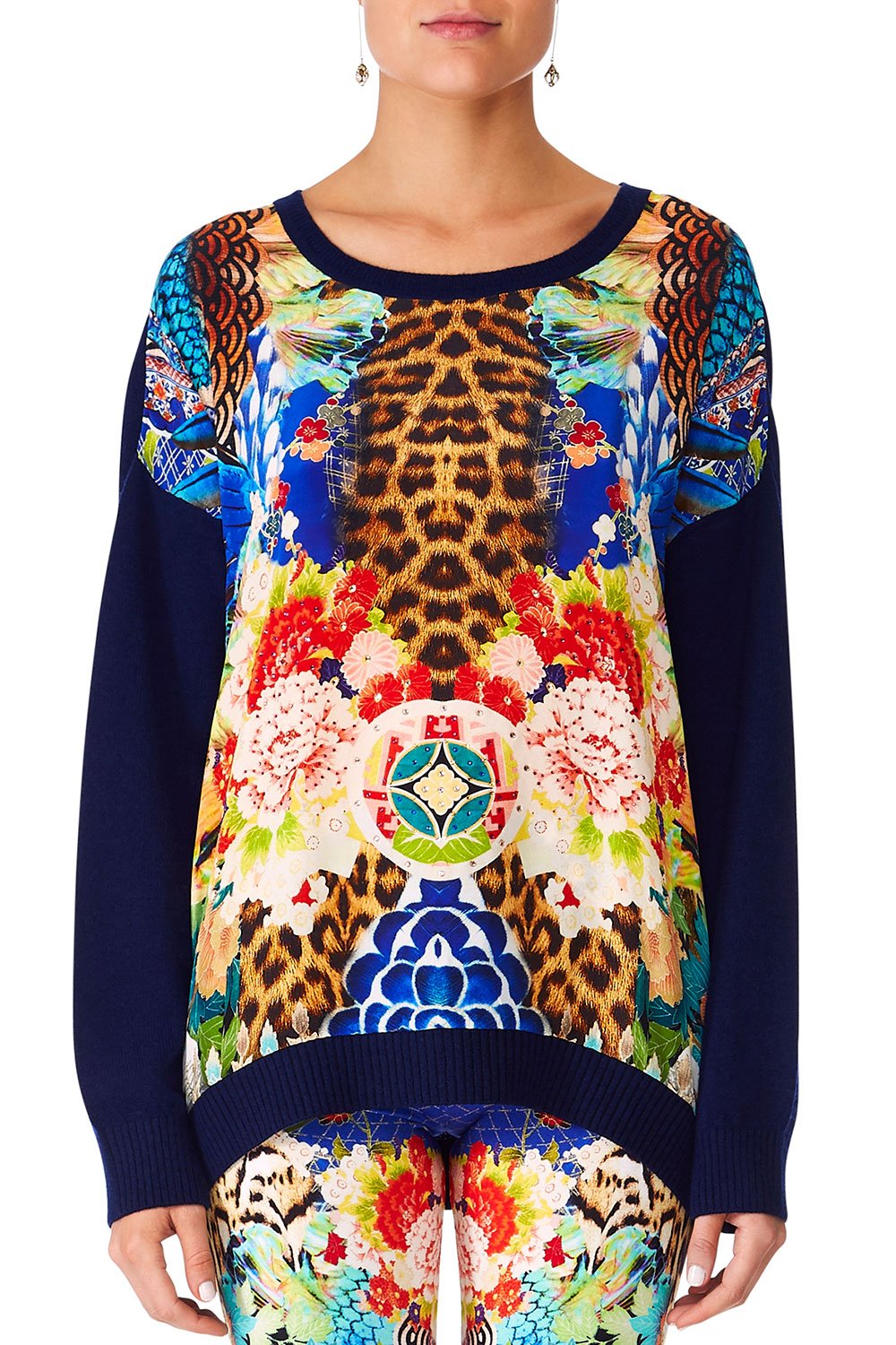 CAMILLA SPACE COWGIRL LOOSE FIT JUMPER W KNIT BACK