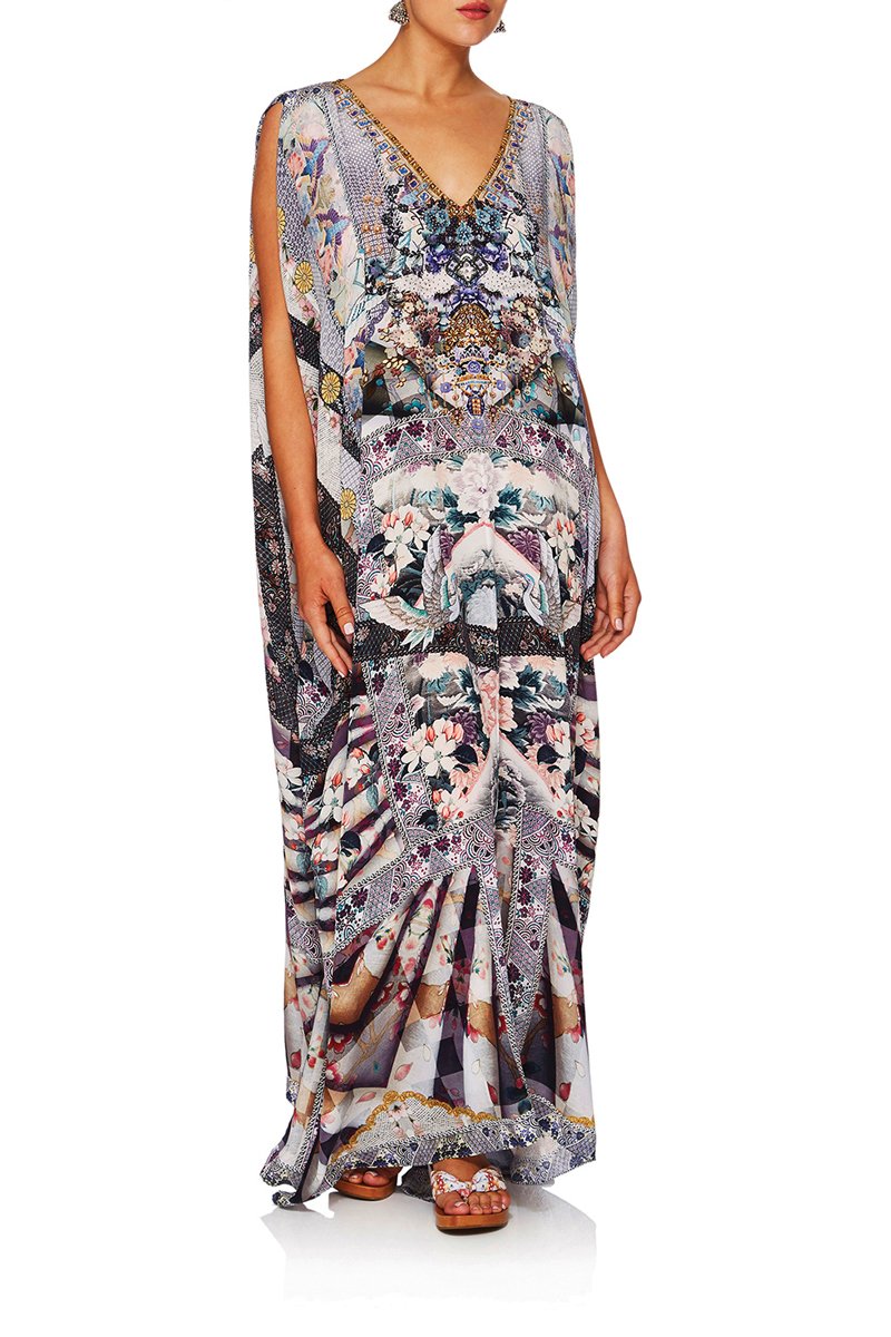 CAMILLA IN HER SHOES SPLIT FRONT & SLEEVE KAFTAN
