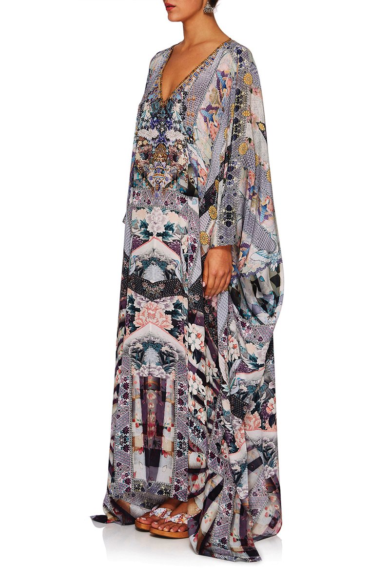 CAMILLA IN HER SHOES SPLIT FRONT & SLEEVE KAFTAN