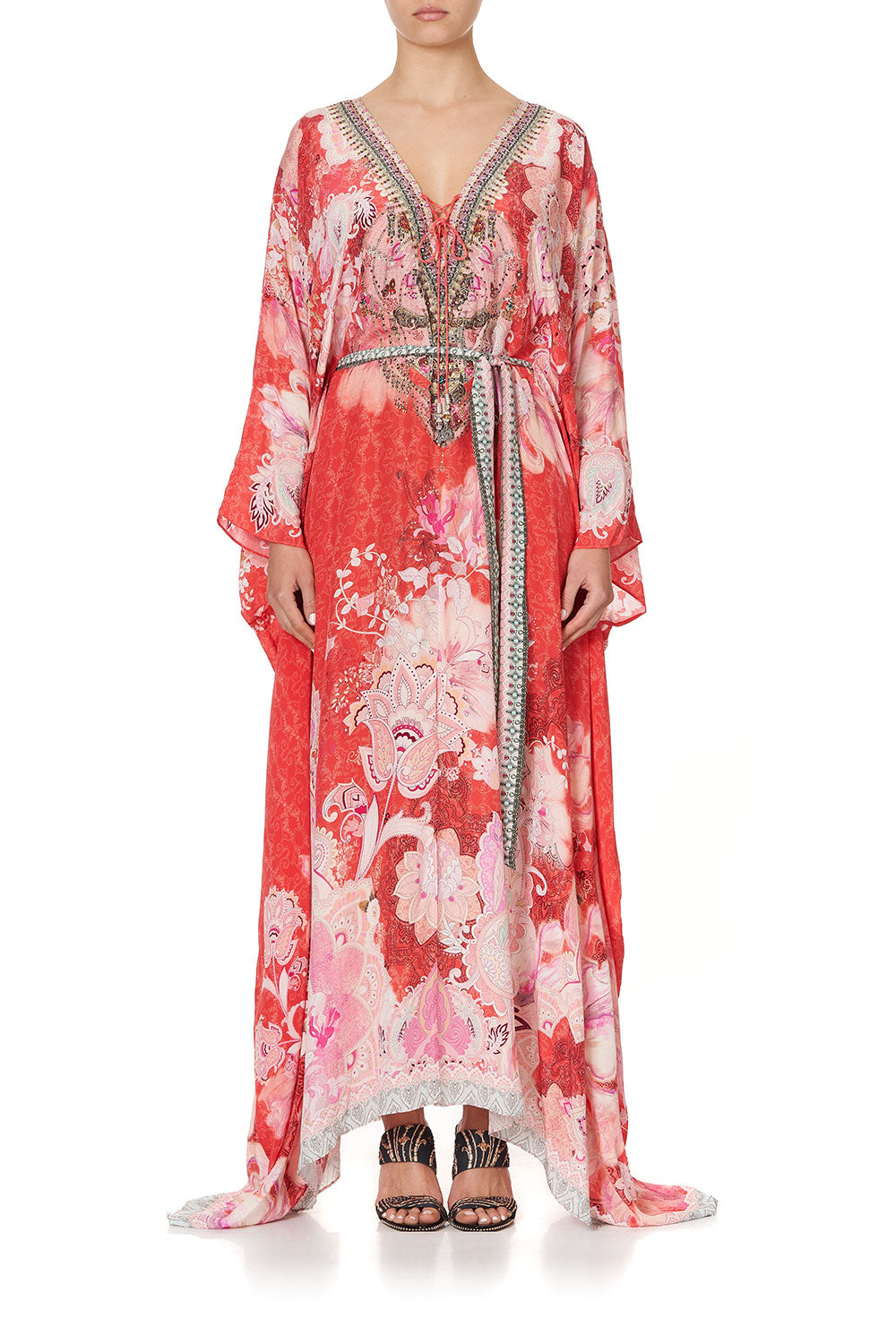 SPLIT HEM LACE UP KAFTAN PALACE MUSE