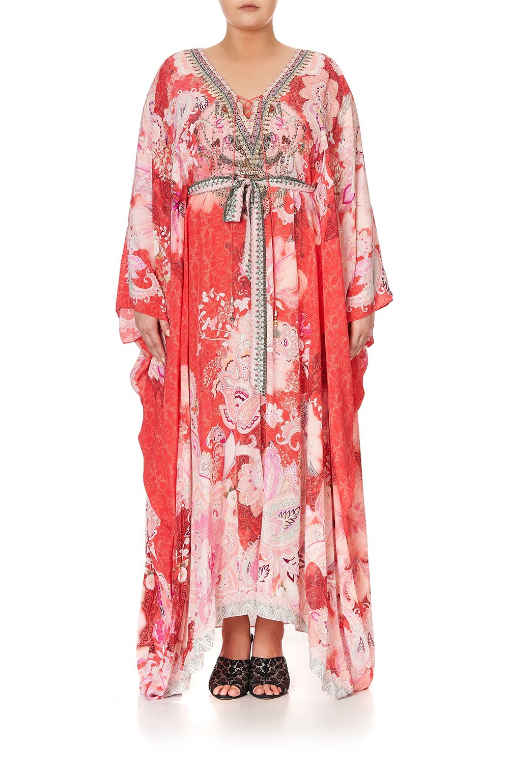SPLIT HEM LACE UP KAFTAN PALACE MUSE