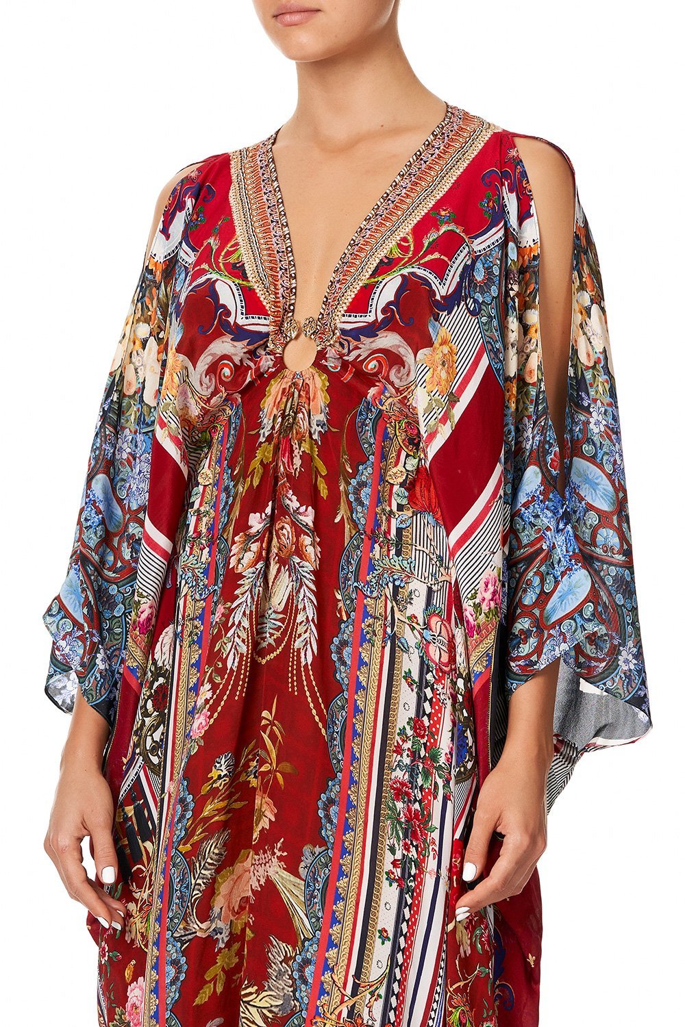 CAMILLA SPLIT SLEEVE KAFTAN W HARDWARE COSTUME PARTY