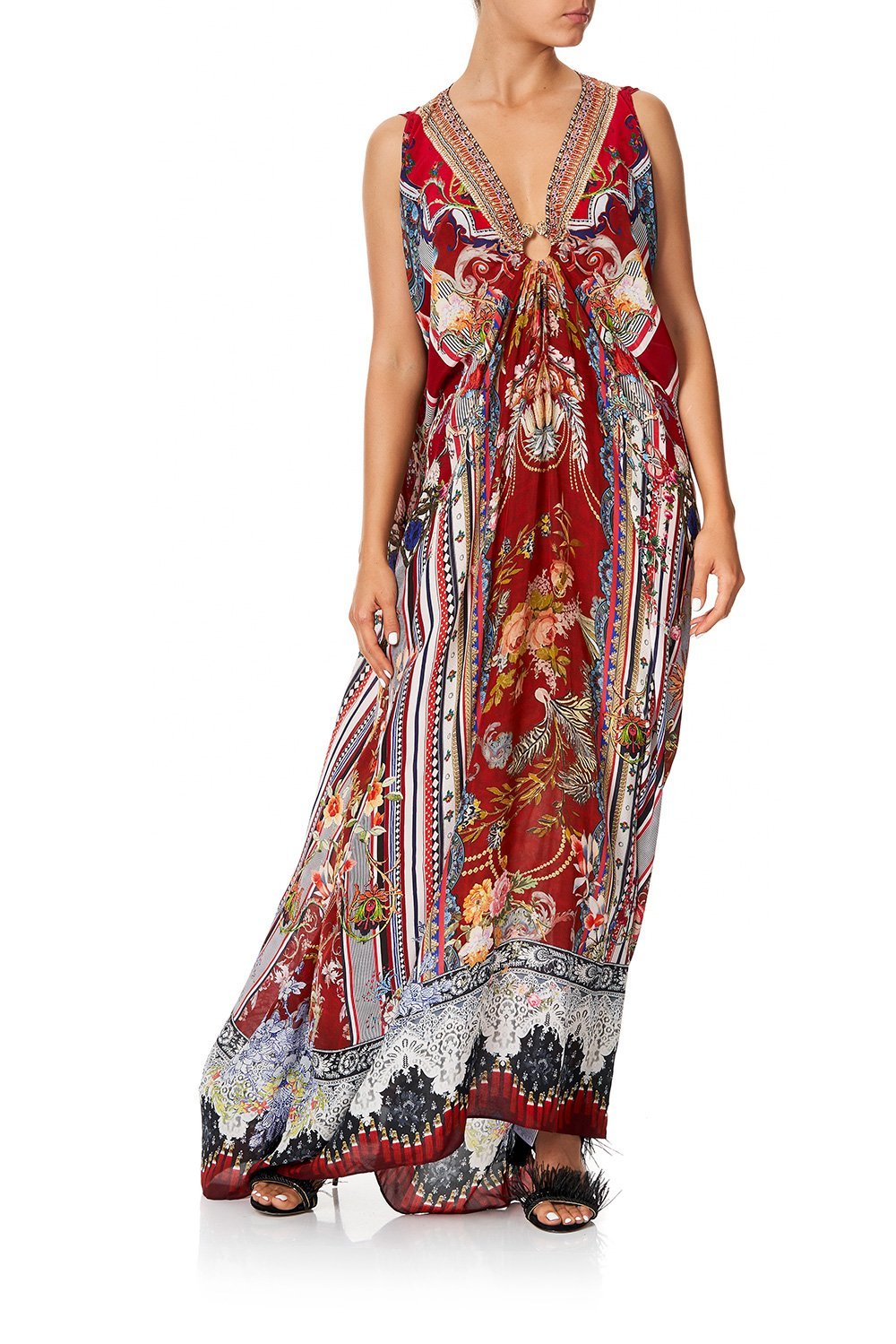 CAMILLA SPLIT SLEEVE KAFTAN W HARDWARE COSTUME PARTY