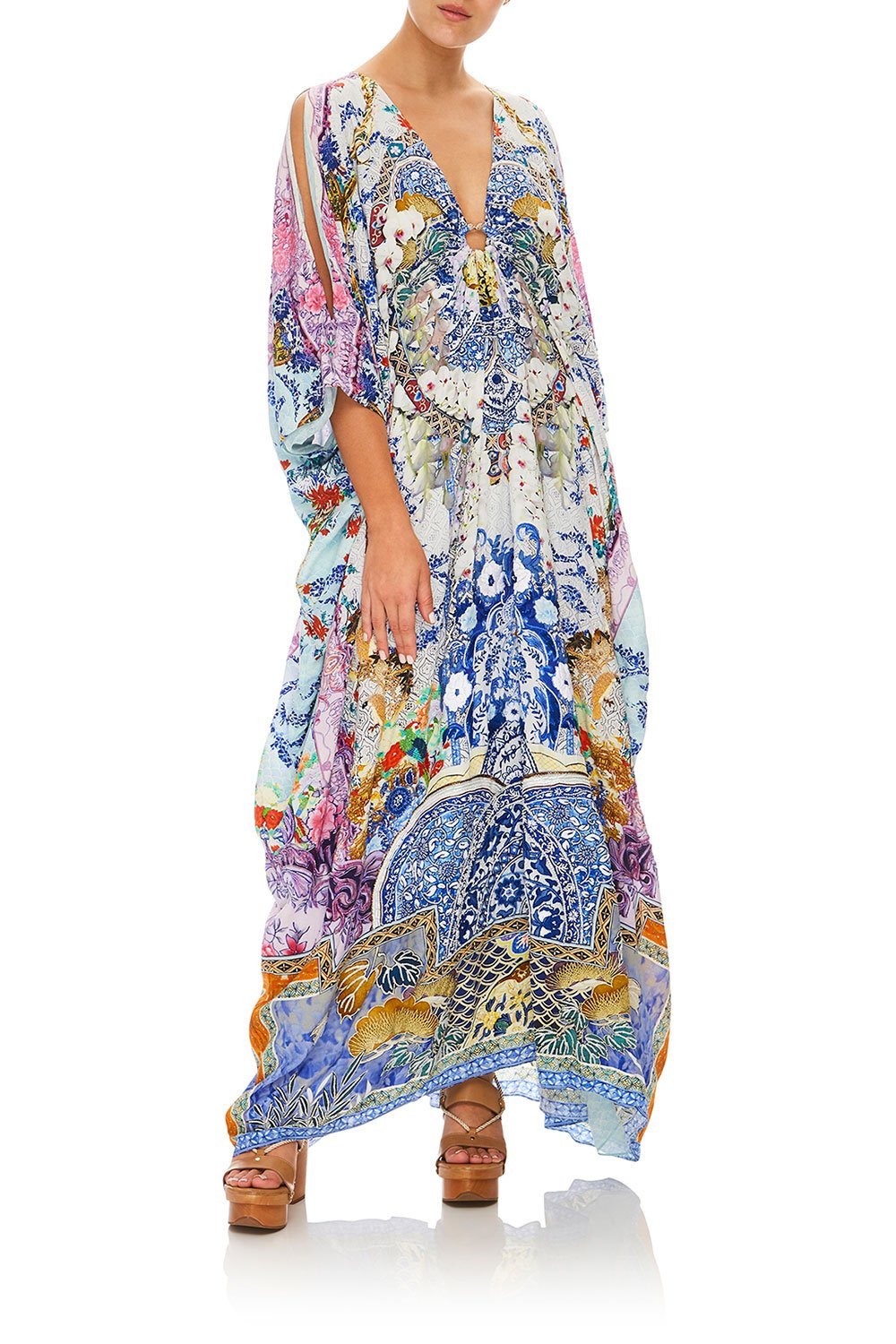 CAMILLA SPLIT SLEEVE KAFTAN W HARDWARE GEISHA GATEWAYS