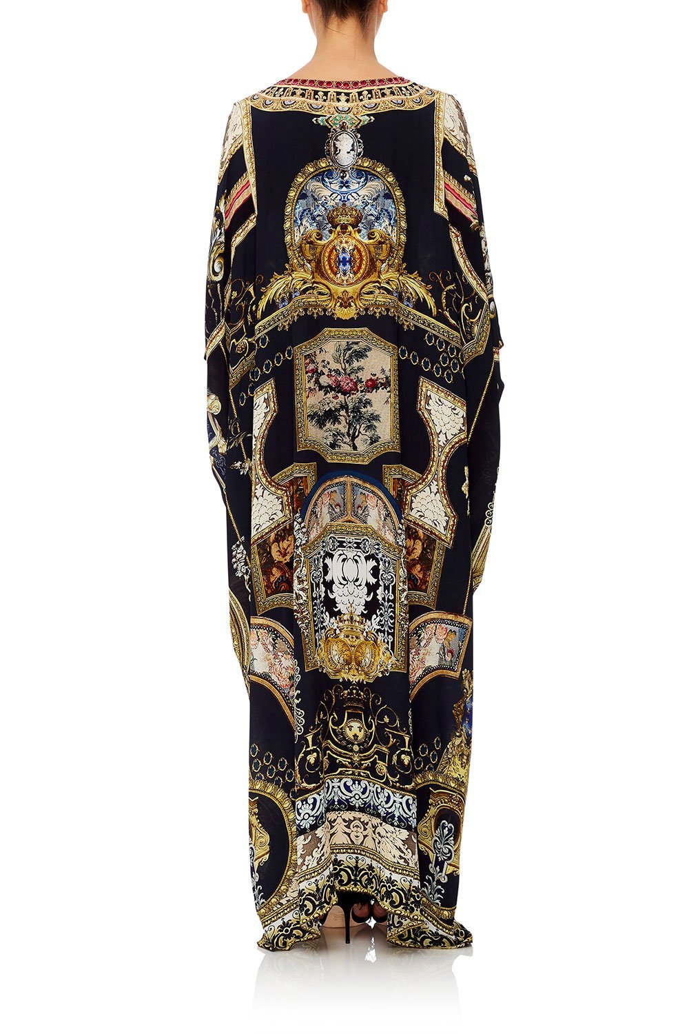 CAMILLA SPLIT SLEEVE KAFTAN WITH HARDWARE MIDNIGHT MEETING