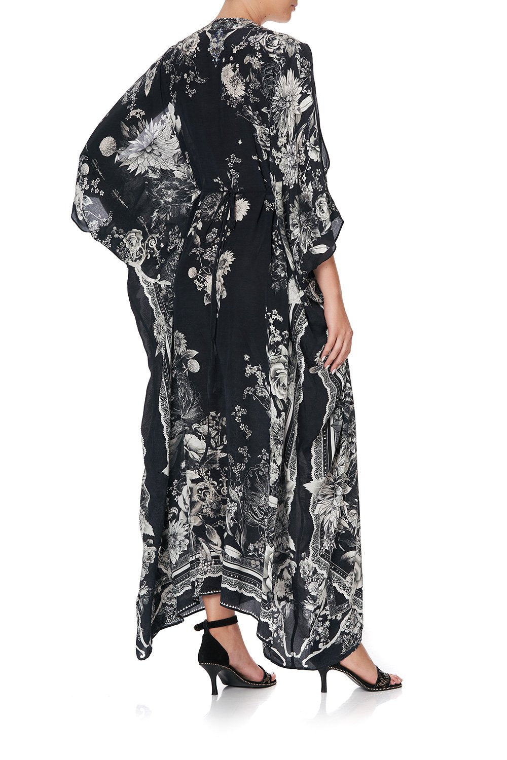 SPLIT SLEEVE KAFTAN WITH HARDWARE MOONSHINE BLOOM