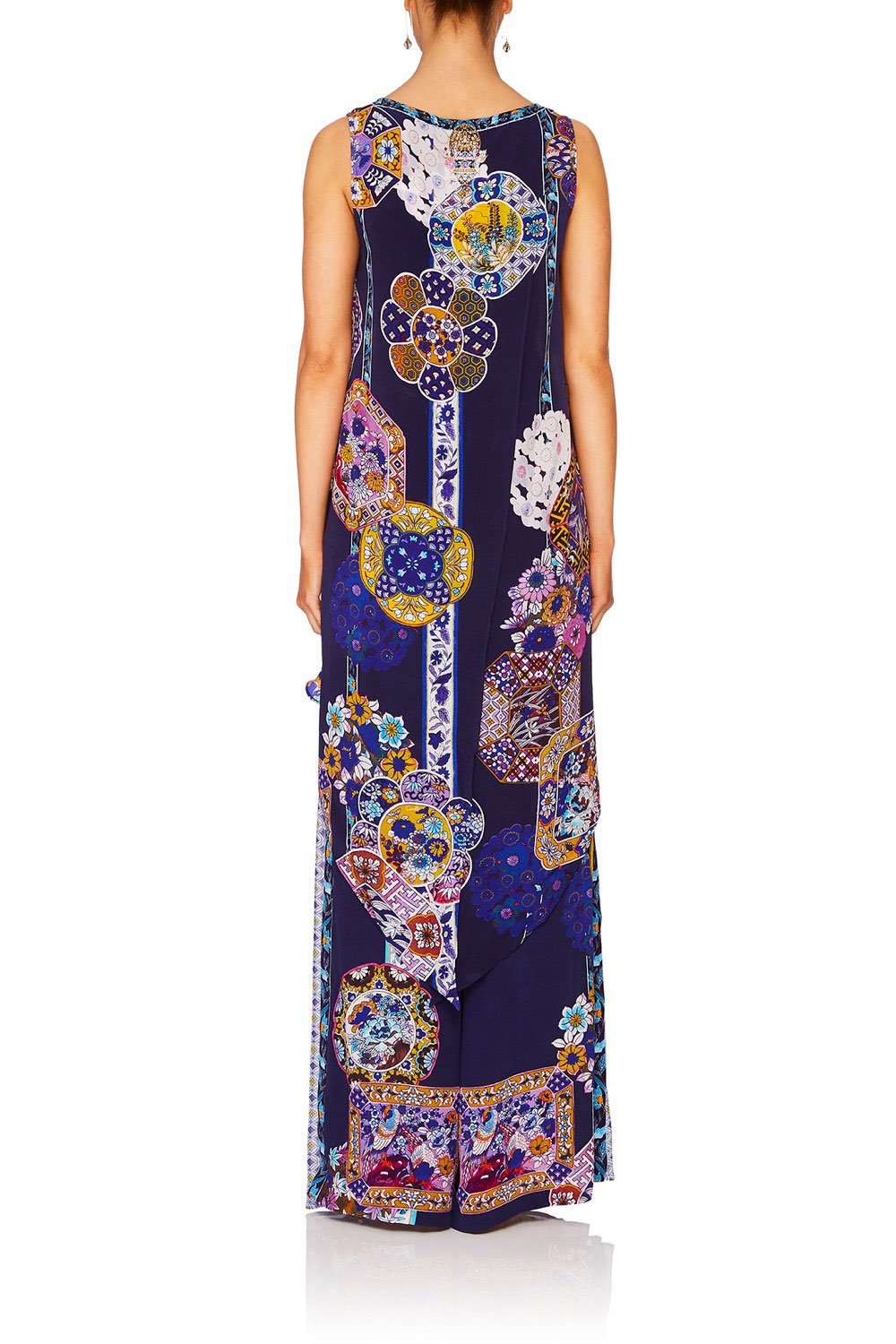 CAMILLA STAR GAZER V-NECK CROSS BACK TOP