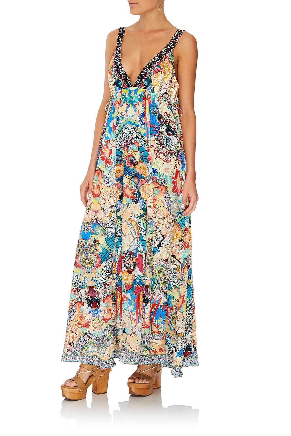 STRAP DRESS WITH GATHERED WAIST MISO IN LOVE