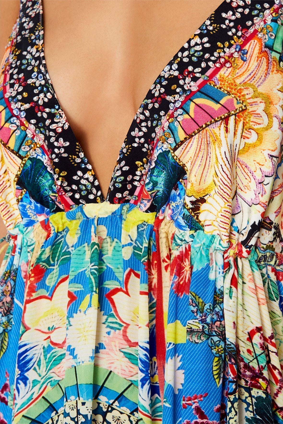 STRAP DRESS WITH GATHERED WAIST MISO IN LOVE