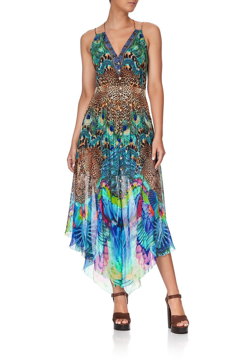 STRAP DRESS WITH SHAPED WAISTBAND MOTHER XANADU