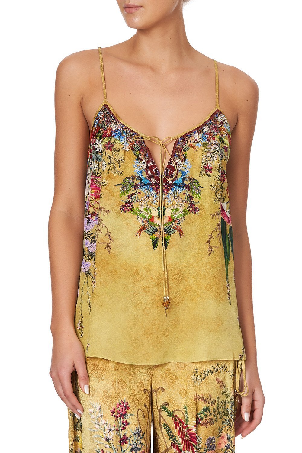 STRAP TOP WITH TIE FRONT DETAIL AMONG THE GUMTREES