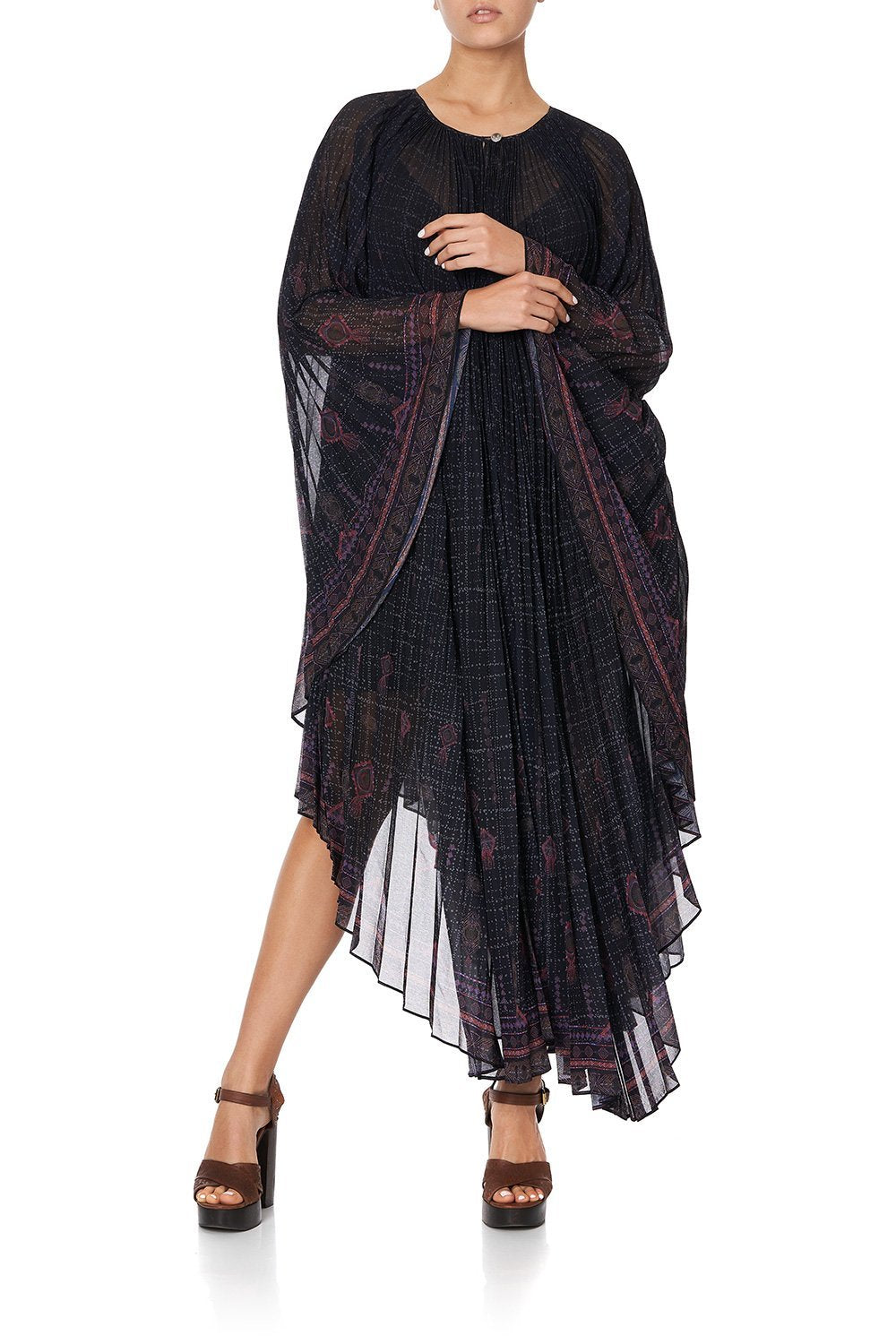 SUNRAY PLEATED KAFTAN MINA MINA