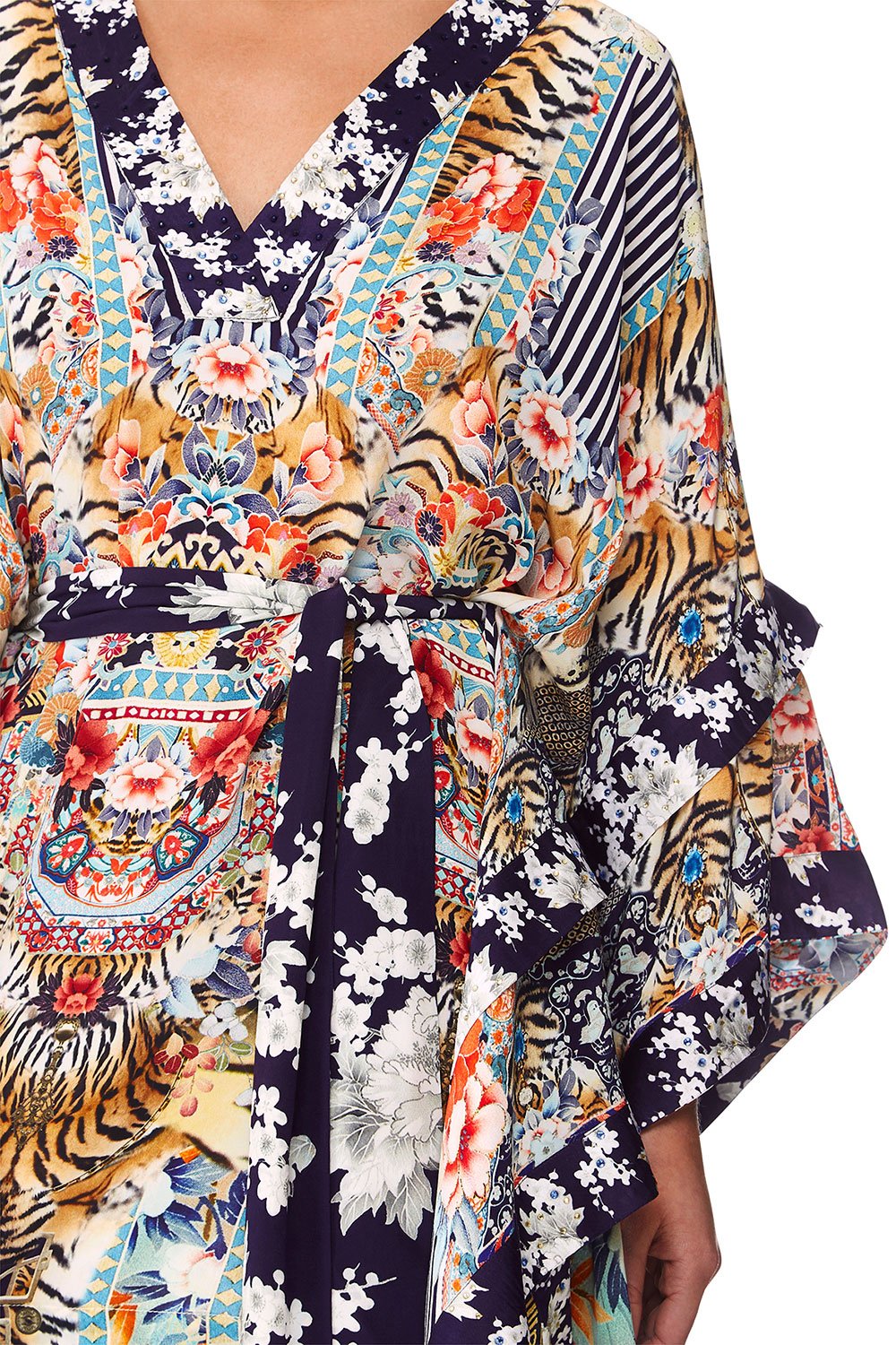 CAMILLA THE LONELY WILD DOUBLE LAYER KIMONO SLEEVE DRESS