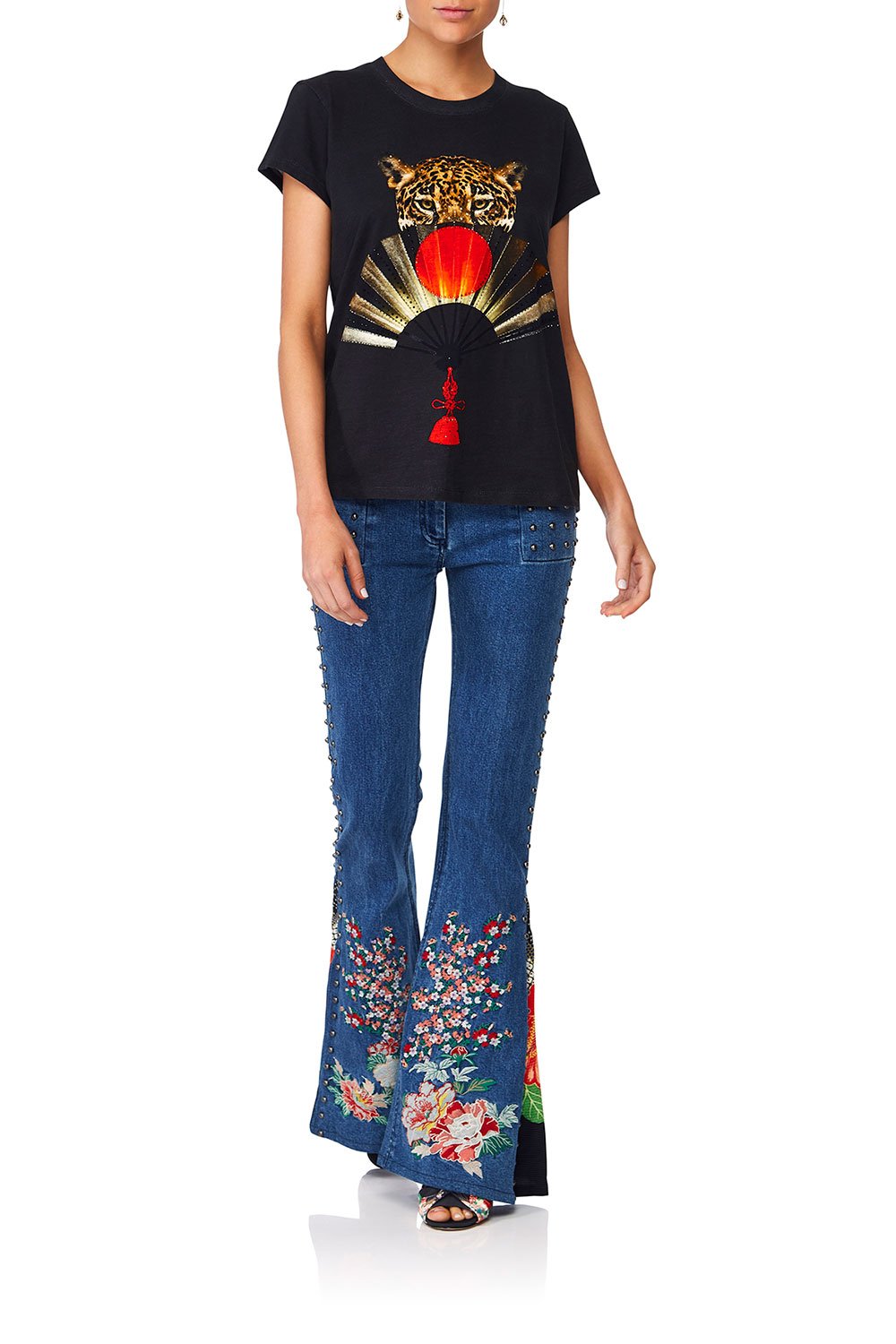 CAMILLA THE LONELY WILD TEE W SCOOP HEM