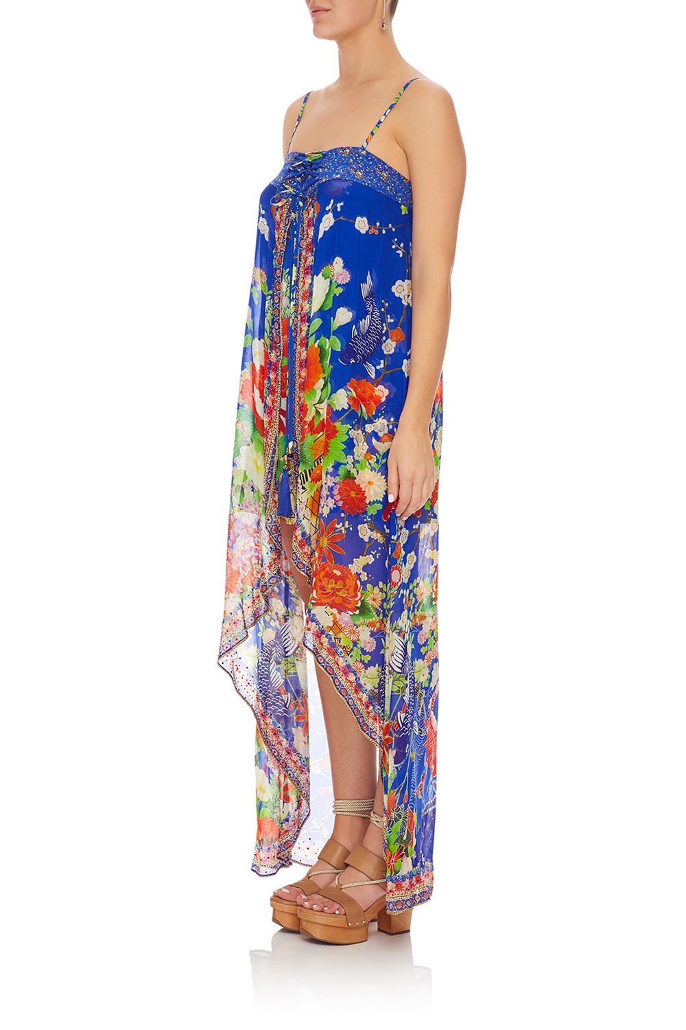 CAMILLA TIE DETAIL OVERLAY PLAYSUIT PLAYING KOI