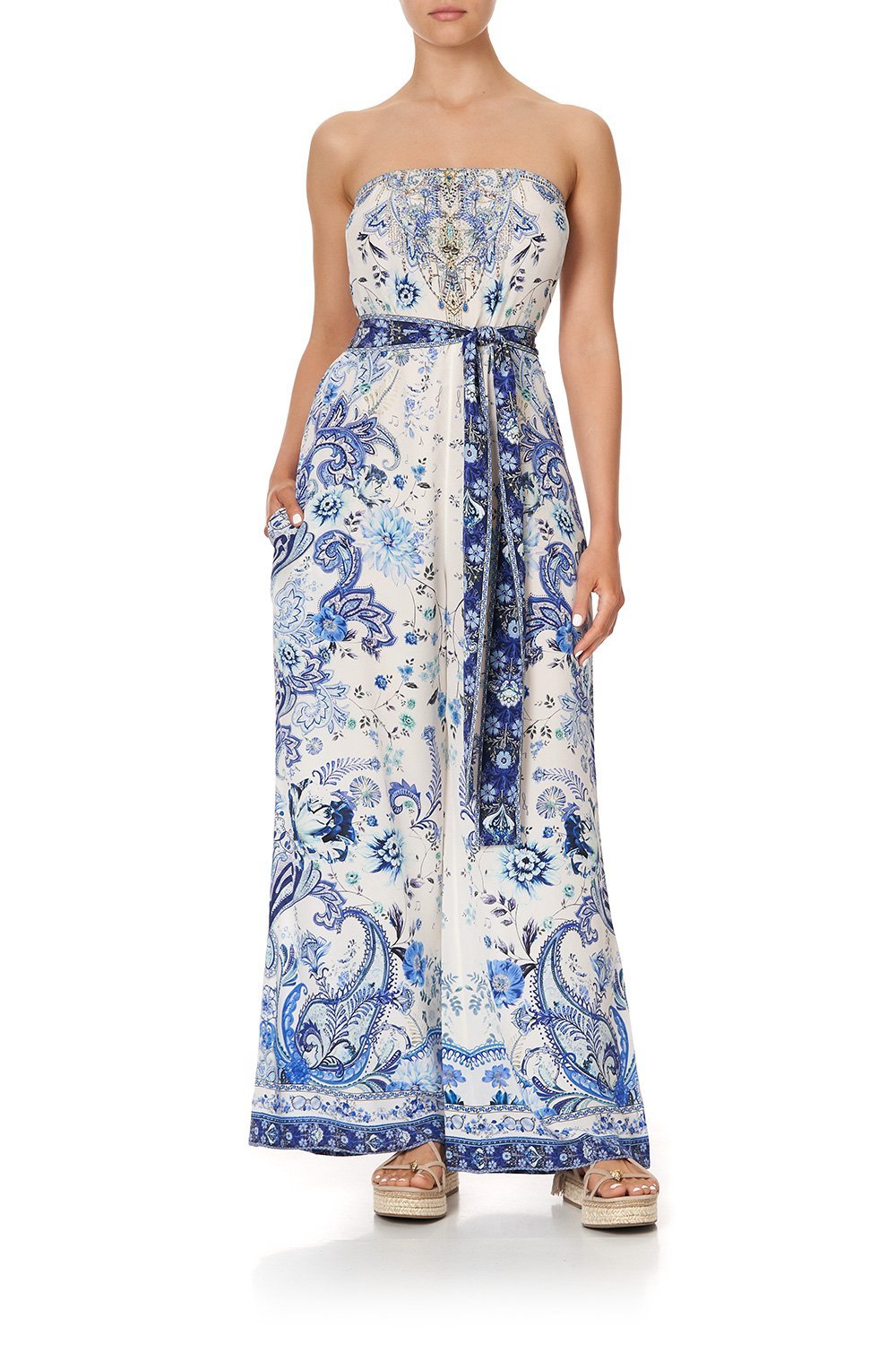 TIE WAIST STRAPLESS JUMPSUIT TALKING ABOUT A REVOLUTION