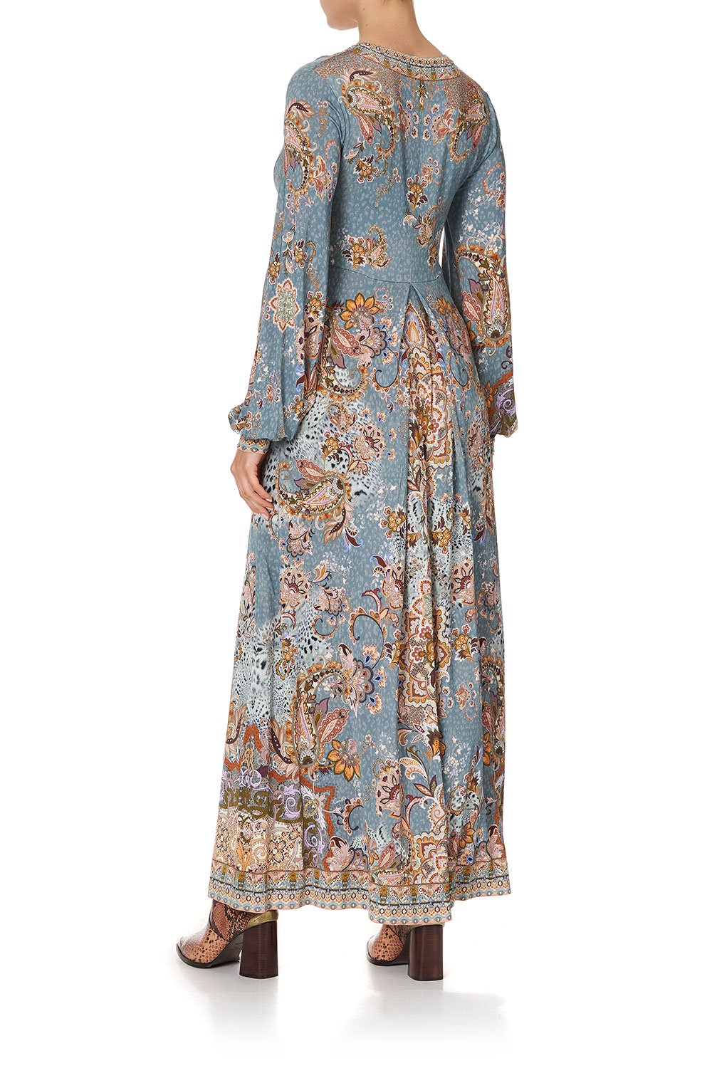 V NECK JERSEY DRESS WITH TUCK DETAIL LE PALAIS DU ZAHIR