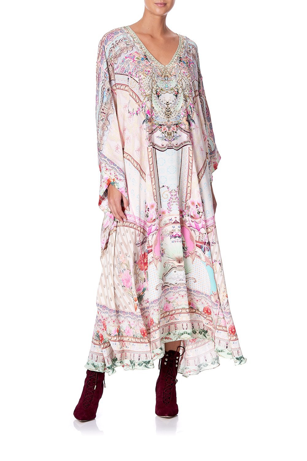 KAFTAN WITH SHEER SLEEVE CAROUSEL MADEMOISELLE