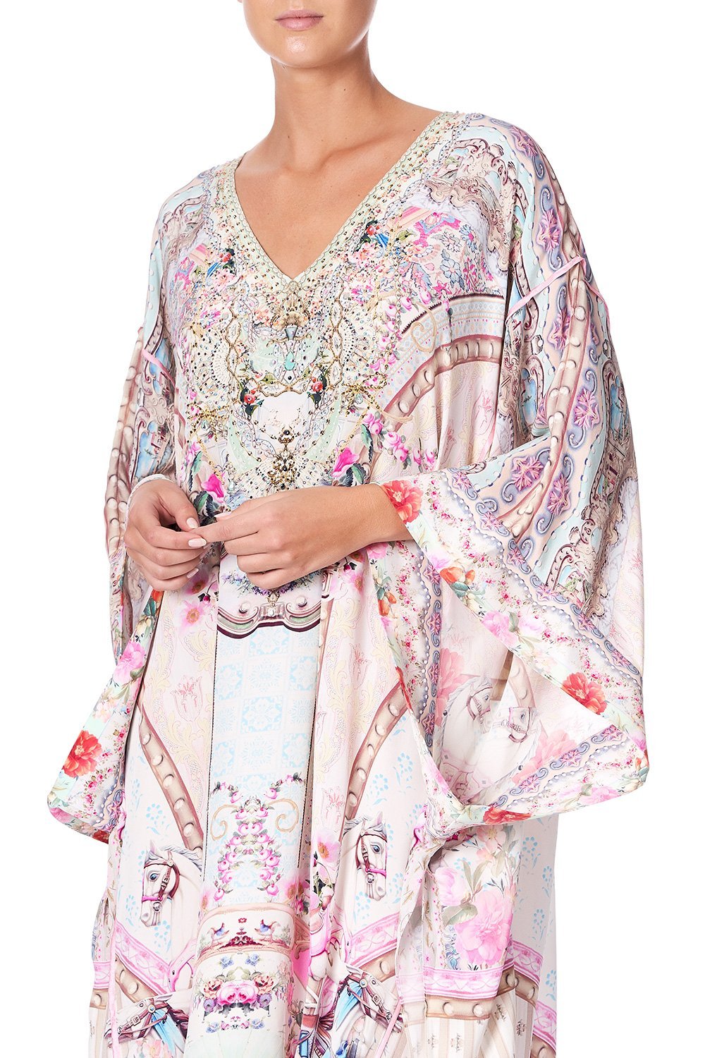 KAFTAN WITH SHEER SLEEVE CAROUSEL MADEMOISELLE