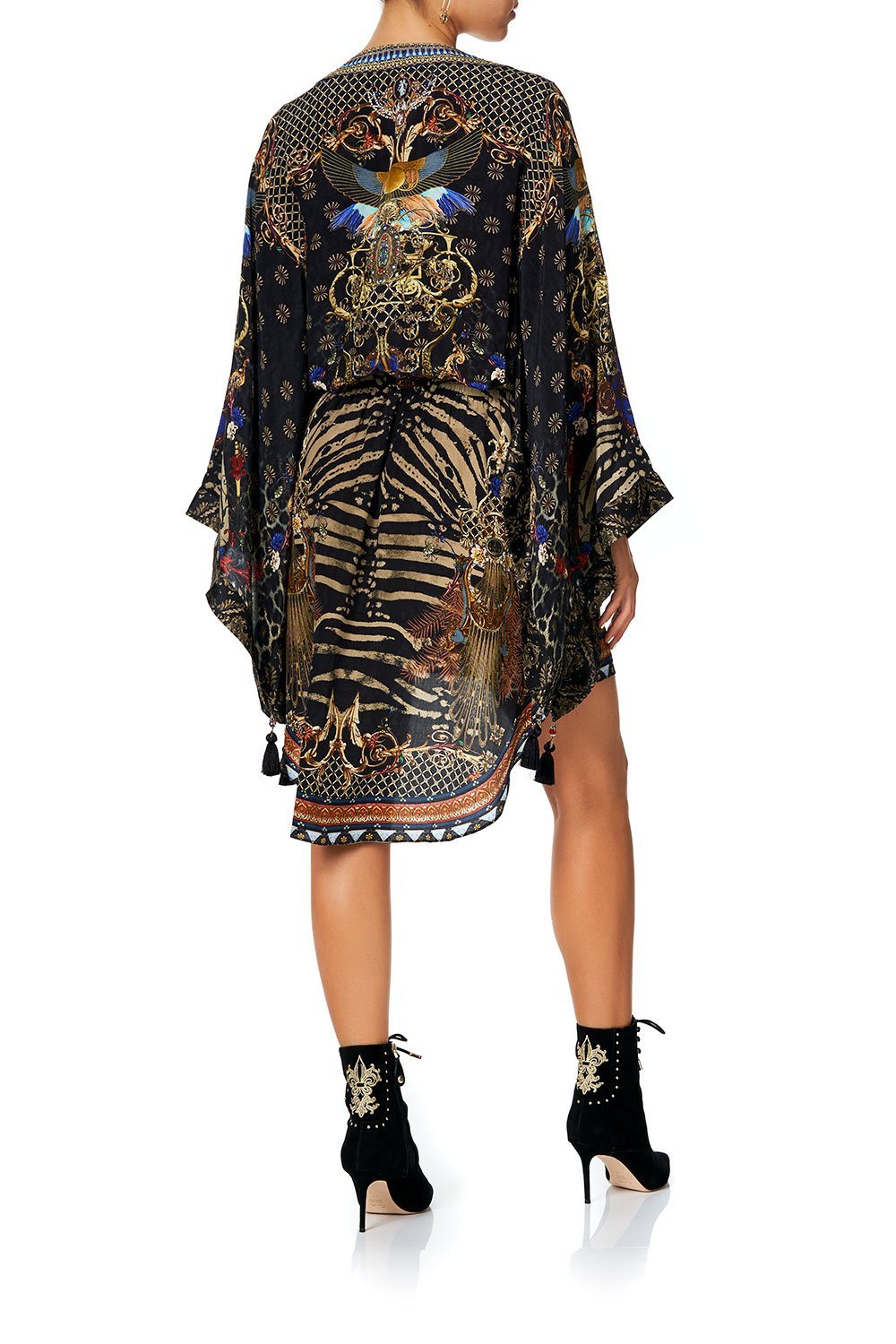 CAMILLA V NECK KIMONO DRESS WITH TIE THE NIGHT WE MET