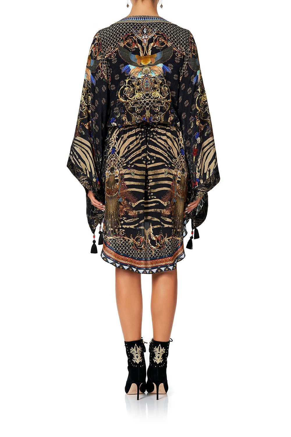 CAMILLA V NECK KIMONO DRESS WITH TIE THE NIGHT WE MET