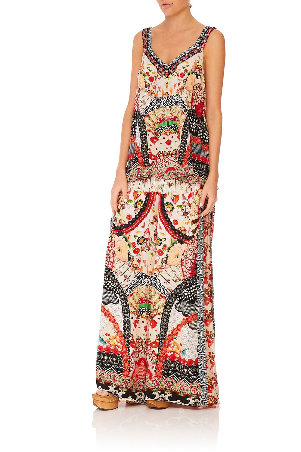 CAMILLA VINTAGE VIXEN V-NECK STRAP TOP