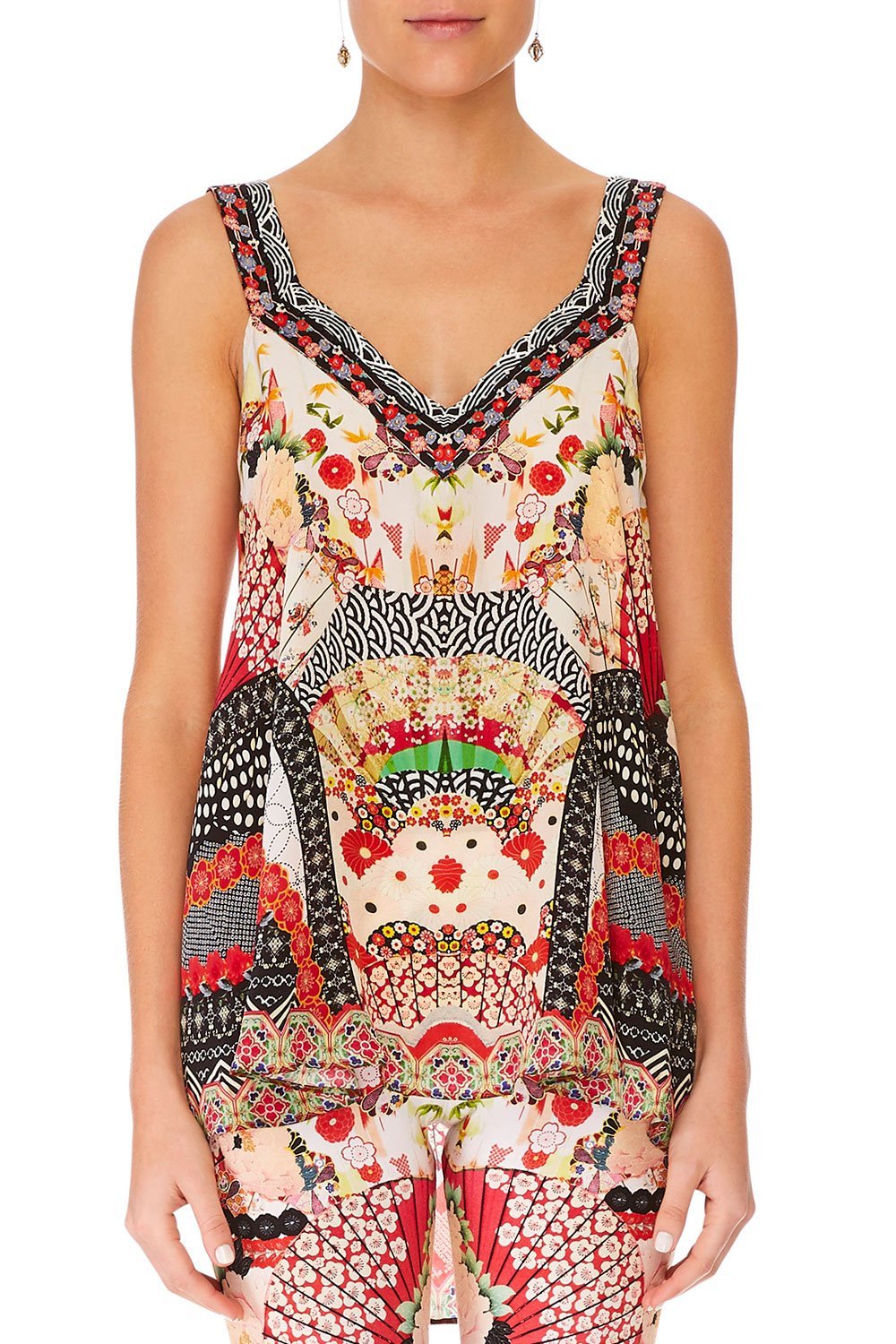 CAMILLA VINTAGE VIXEN V-NECK STRAP TOP