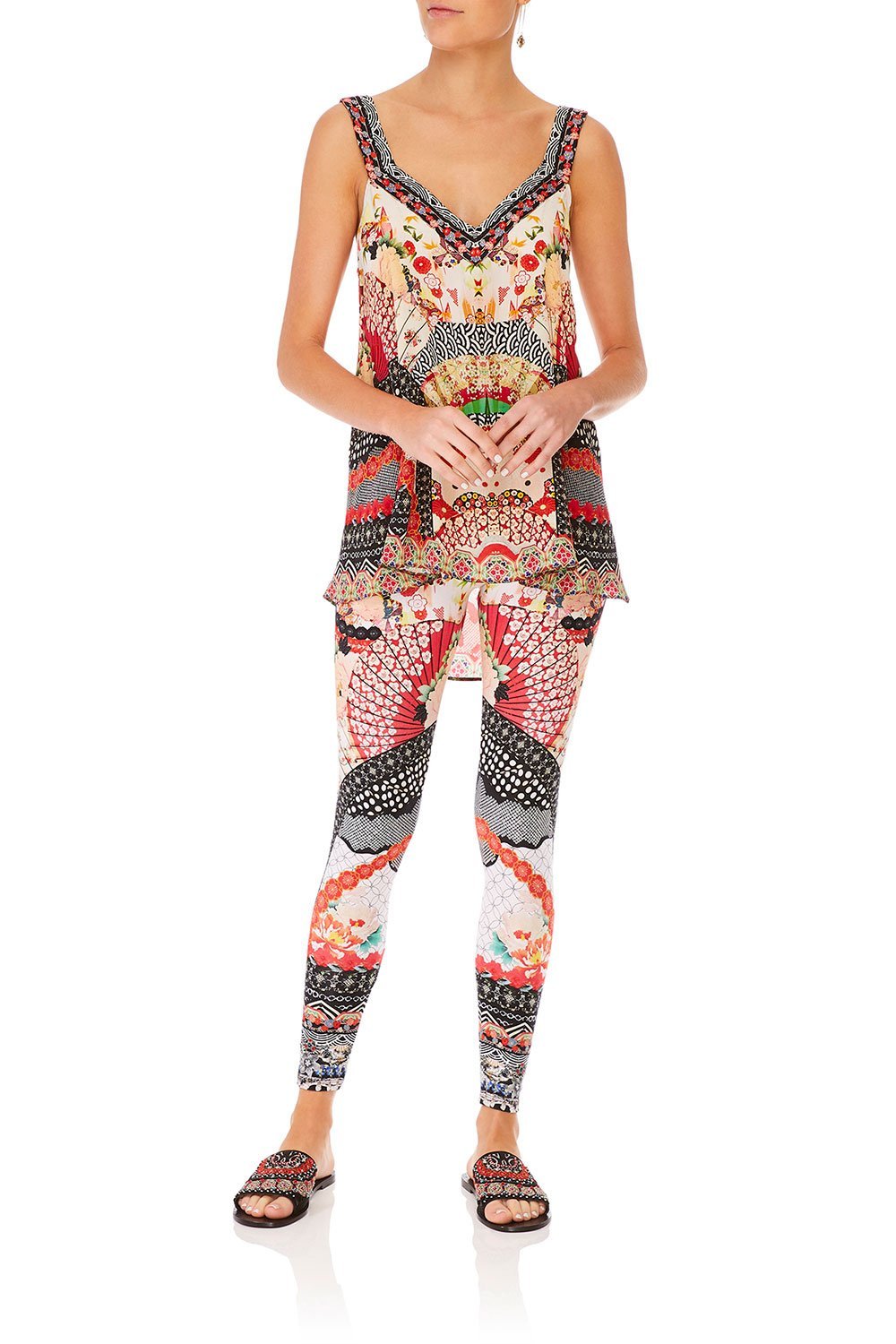 CAMILLA VINTAGE VIXEN V-NECK STRAP TOP